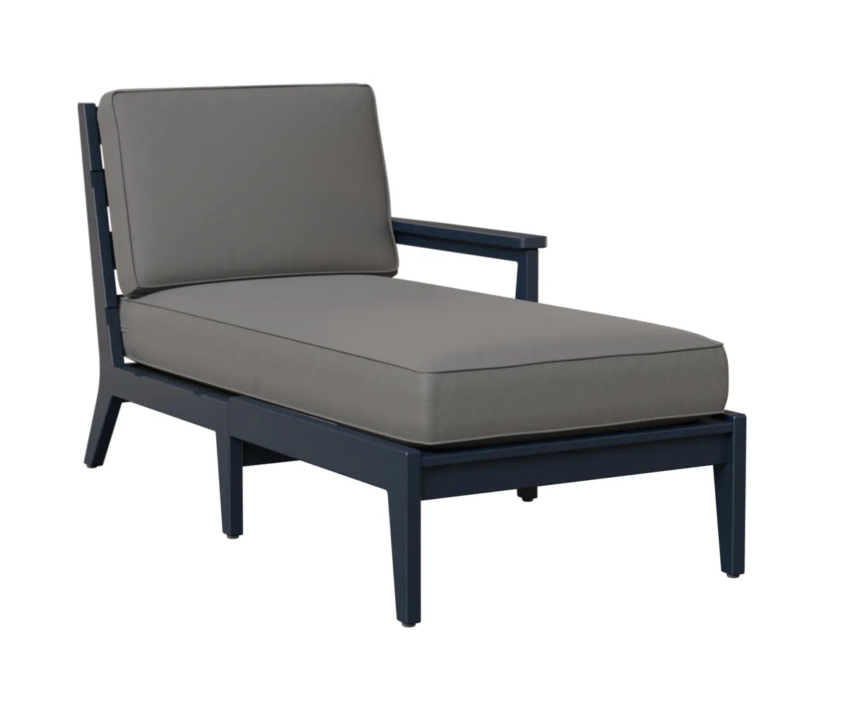 Mayhew Chaise Lounge with Left Arm by Berlin Gardens - Navy Blue, Cast Slate Mayhew Chaise Lounge with Left Arm by Berlin Gardens - 191-MHLCL3063