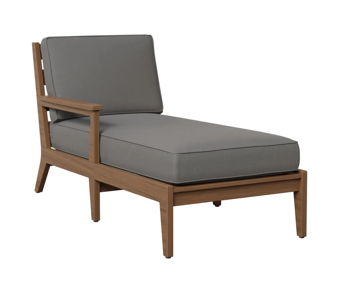 Mayhew Chaise Lounge with Right Arm by Berlin Gardens - Antique Mahogany, Cast Slate Mayhew Chaise Lounge with Right Arm by Berlin Gardens - 191-MHRCL3063