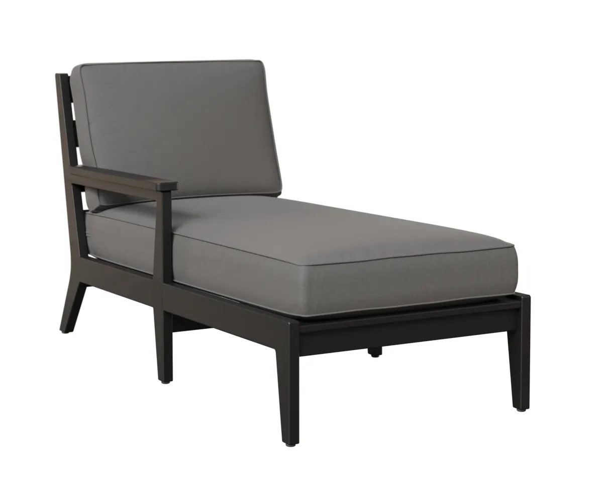 Mayhew Chaise Lounge with Right Arm by Berlin Gardens - Black, Cast Slate Mayhew Chaise Lounge with Right Arm by Berlin Gardens - 191-MHRCL3063