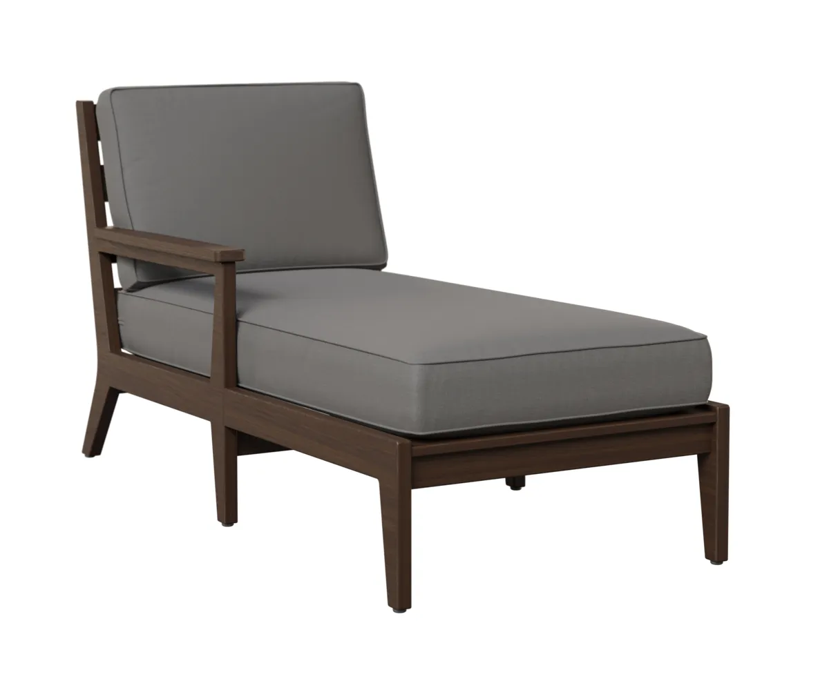 Mayhew Chaise Lounge with Right Arm by Berlin Gardens - Brazilian Walnut, Cast Slate Mayhew Chaise Lounge with Right Arm by Berlin Gardens - 191-MHRCL3063