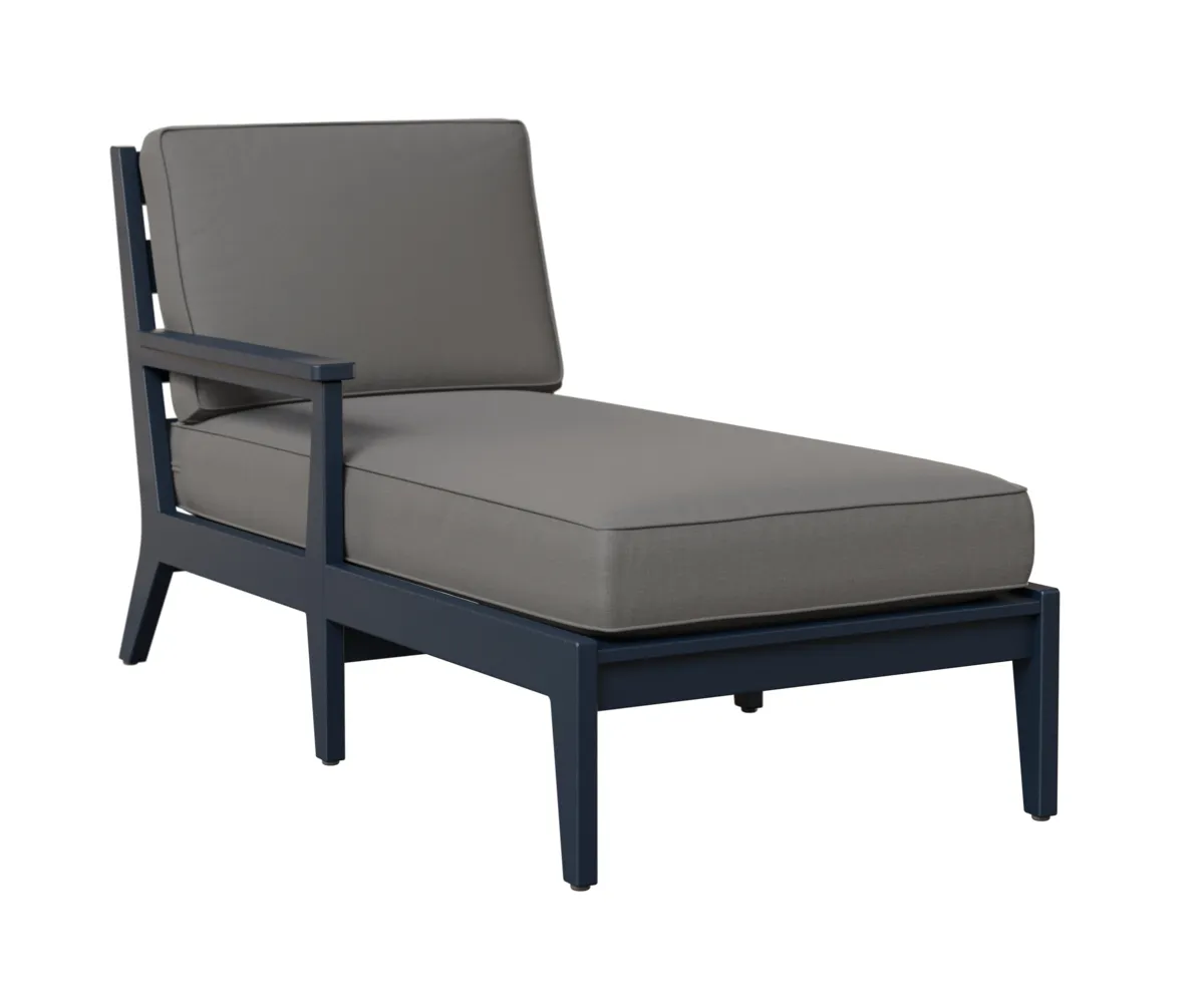 Mayhew Chaise Lounge with Right Arm by Berlin Gardens - Navy Blue, Cast Slate Mayhew Chaise Lounge with Right Arm by Berlin Gardens - 191-MHRCL3063