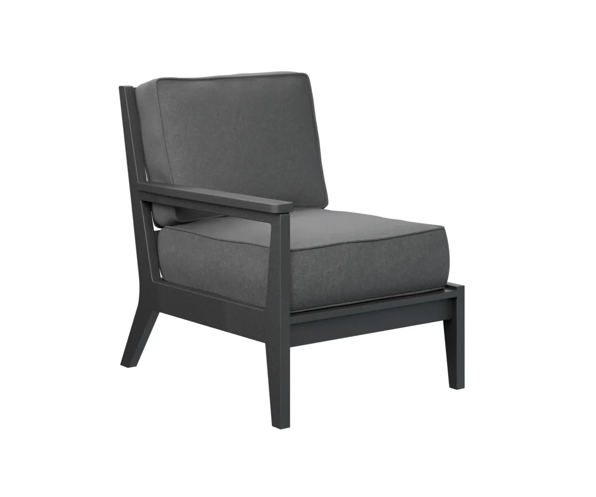 Mayhew Arm Club Chair – Right by Berlin Gardens - Black, Cast Slate Mayhew Arm Club Chair – Right by Berlin Gardens - 191-MHRSC2734