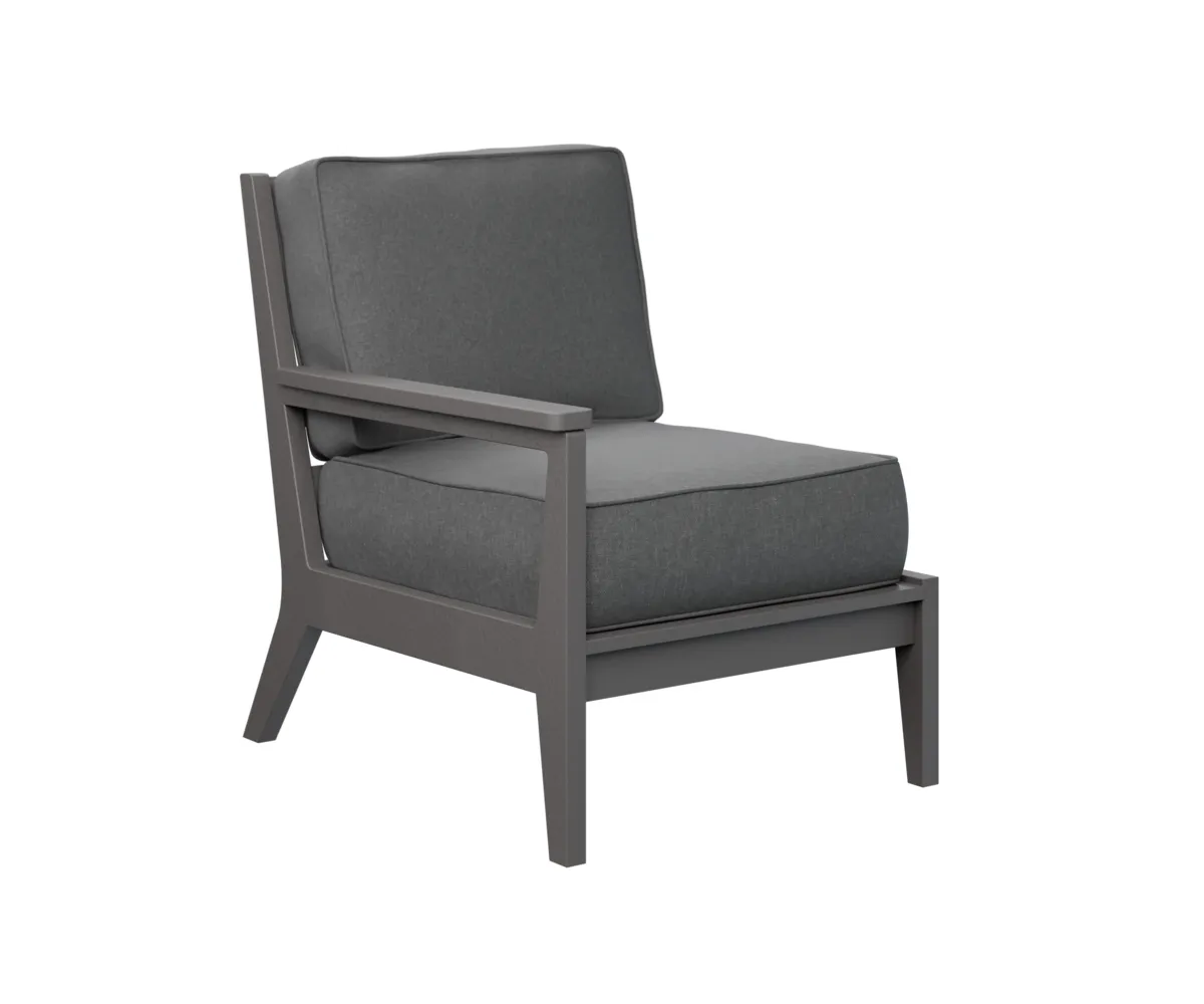 Mayhew Arm Club Chair – Right by Berlin Gardens - Smoke Gray, Cast Slate Mayhew Arm Club Chair – Right by Berlin Gardens - 191-MHRSC2734