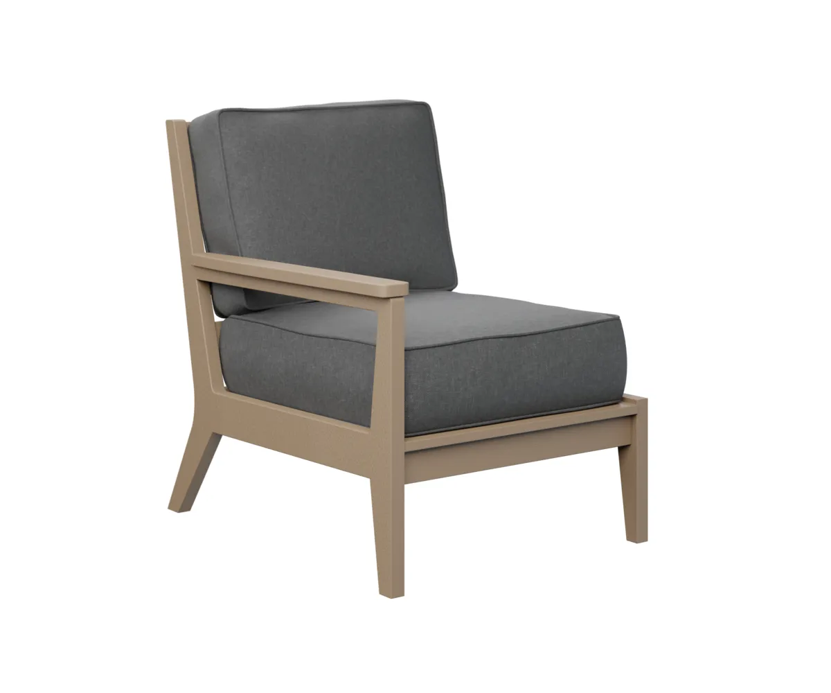 Mayhew Arm Club Chair – Right by Berlin Gardens - Weatherwood, Cast Slate Mayhew Arm Club Chair – Right by Berlin Gardens - 191-MHRSC2734