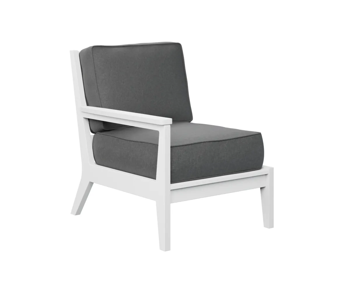 Mayhew Arm Club Chair – Right by Berlin Gardens - White, Cast Slate Mayhew Arm Club Chair – Right by Berlin Gardens - 191-MHRSC2734