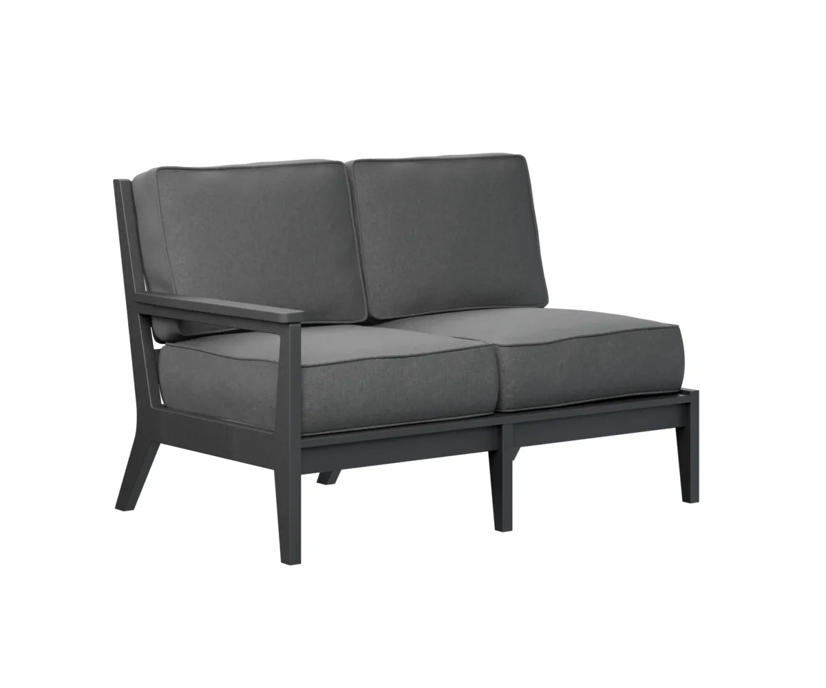 Mayhew Arm Loveseat – Right by Berlin Gardens - Black, Cast Slate Mayhew Arm Loveseat – Right by Berlin Gardens - 191-MHRSL5134
