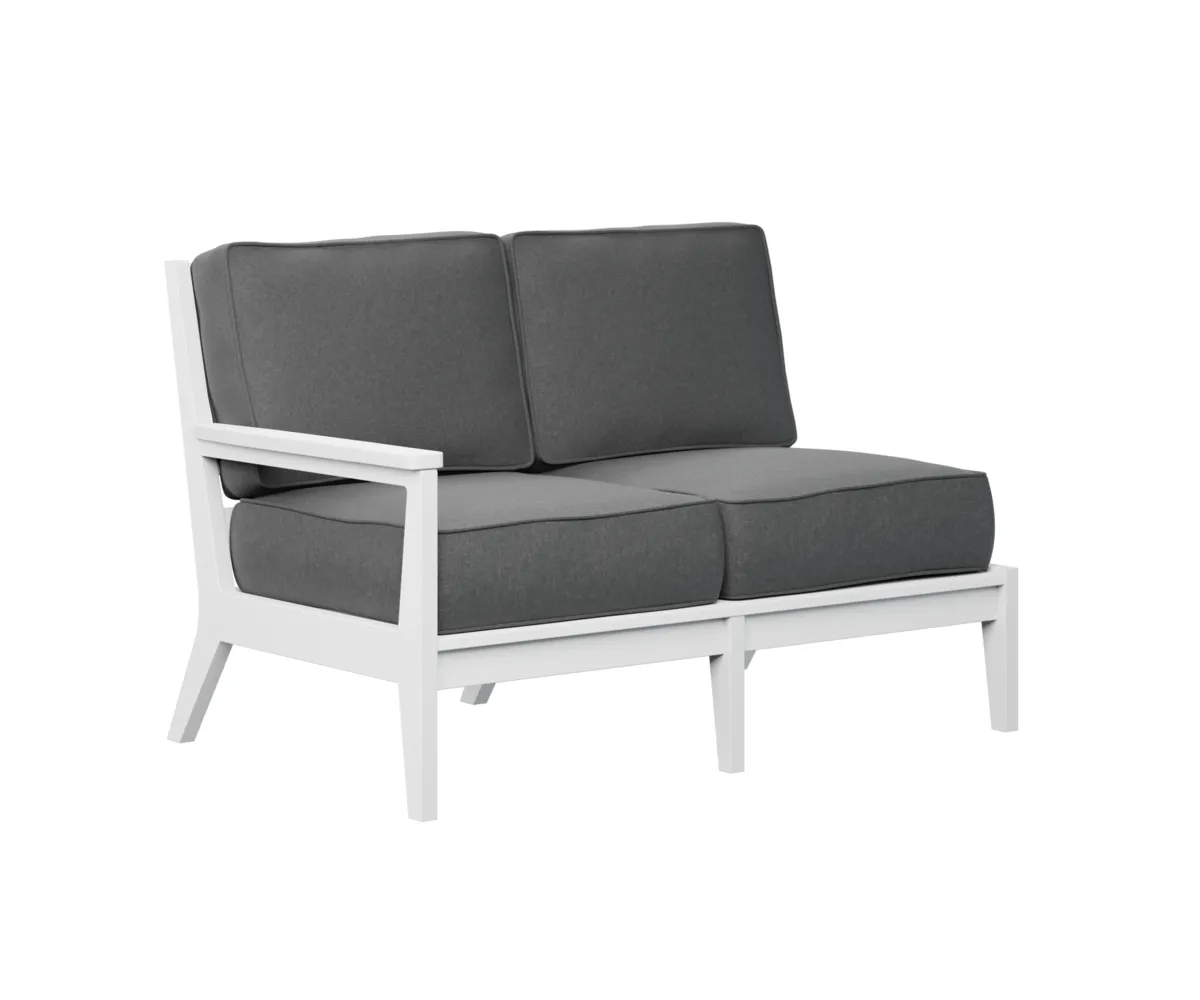 Mayhew Arm Loveseat – Right by Berlin Gardens - White, Cast Slate Mayhew Arm Loveseat – Right by Berlin Gardens - 191-MHRSL5134