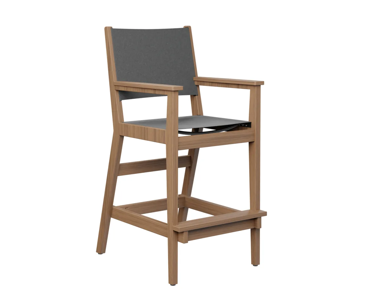 Mayhew Sling Bar Arm Chair by Berlin Gardens - Antique Mahogany, Augustine Pewter Mayhew Sling Bar Arm Chair by Berlin Gardens - 191-MHSBC2245