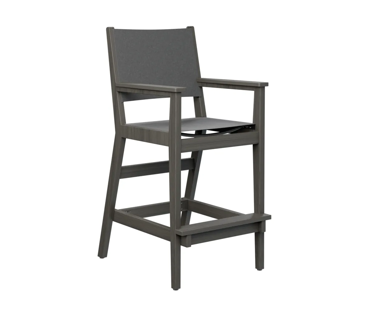 Mayhew Sling Bar Arm Chair by Berlin Gardens - Coastal Gray, Augustine Pewter Mayhew Sling Bar Arm Chair by Berlin Gardens - 191-MHSBC2245