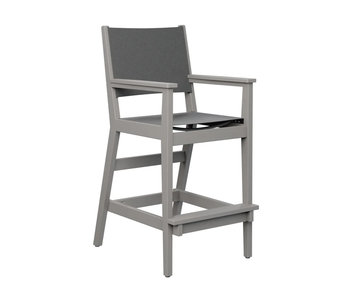 Mayhew Sling Bar Arm Chair by Berlin Gardens - Light Gray, Augustine Pewter Mayhew Sling Bar Arm Chair by Berlin Gardens - 191-MHSBC2245