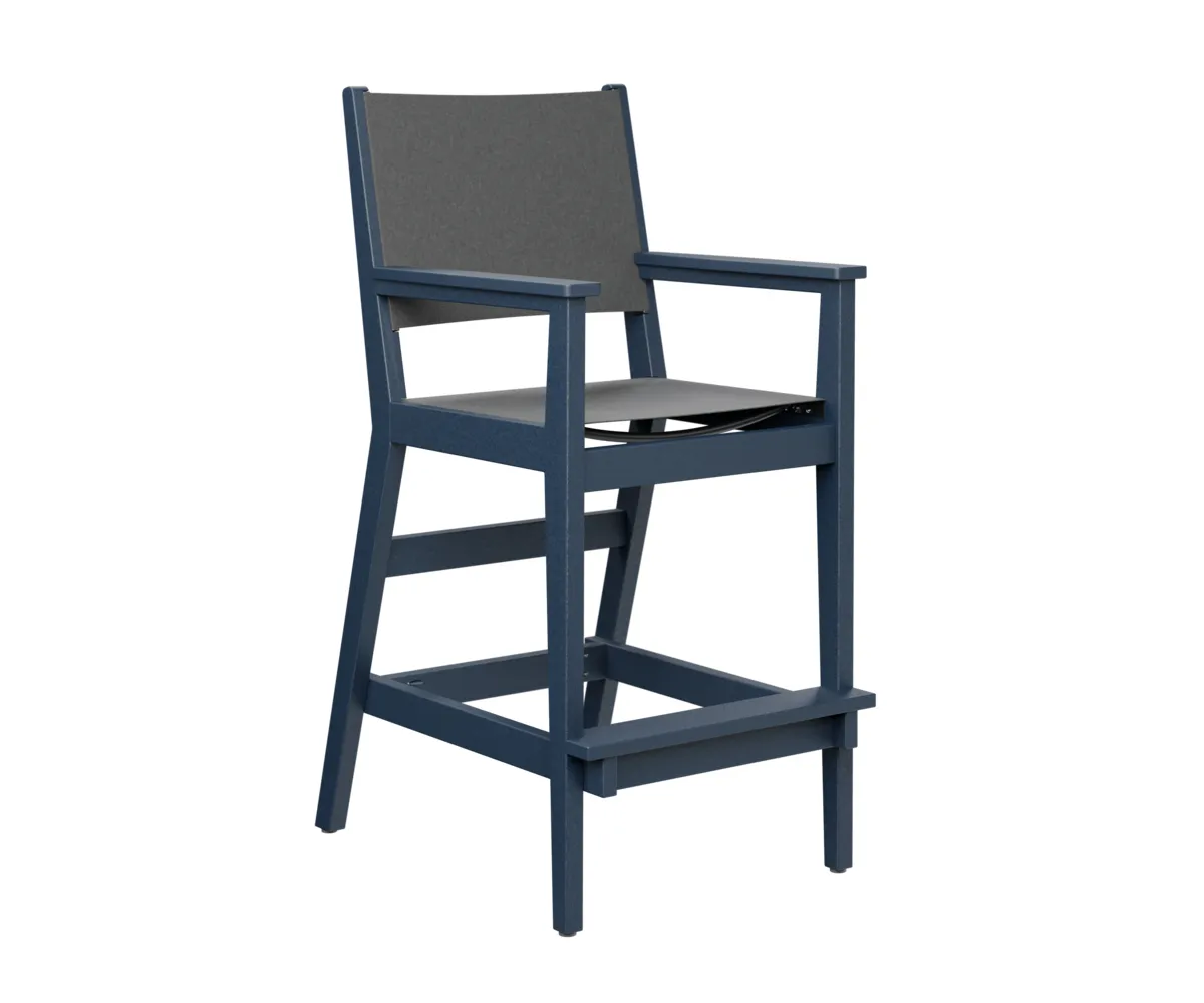 Mayhew Sling Bar Arm Chair by Berlin Gardens - Navy Blue, Augustine Pewter Mayhew Sling Bar Arm Chair by Berlin Gardens - 191-MHSBC2245