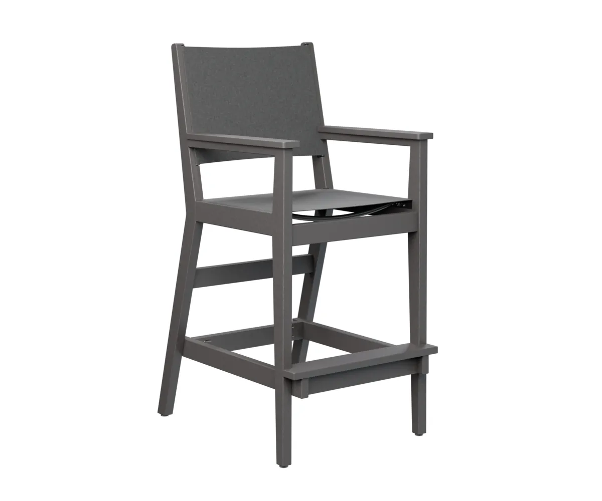 Mayhew Sling Bar Arm Chair by Berlin Gardens - Smoke Gray, Augustine Pewter Mayhew Sling Bar Arm Chair by Berlin Gardens - 191-MHSBC2245