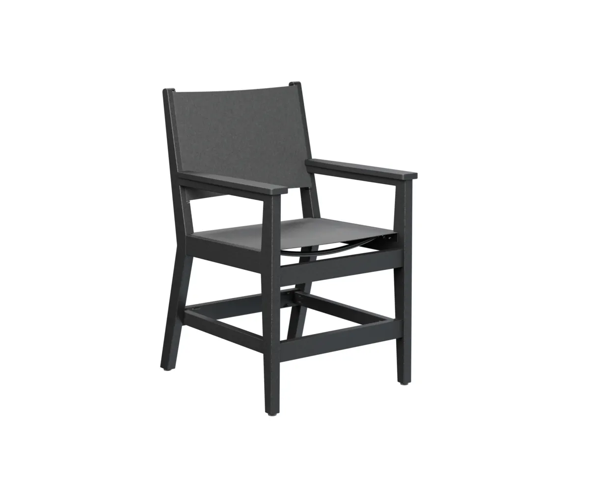 Mayhew Sling Dining Arm Chair by Berlin Gardens - Black, Augustine Pewter Mayhew Sling Dining Arm Chair by Berlin Gardens - 191-MHSDAC2236
