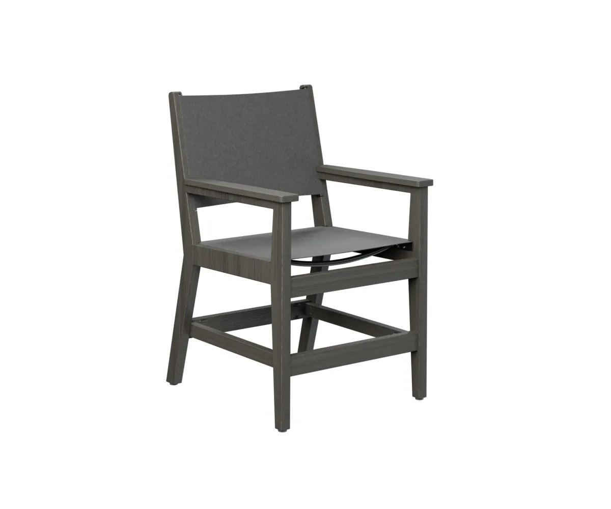 Mayhew Sling Dining Arm Chair by Berlin Gardens - Coastal Gray, Augustine Pewter Mayhew Sling Dining Arm Chair by Berlin Gardens - 191-MHSDAC2236