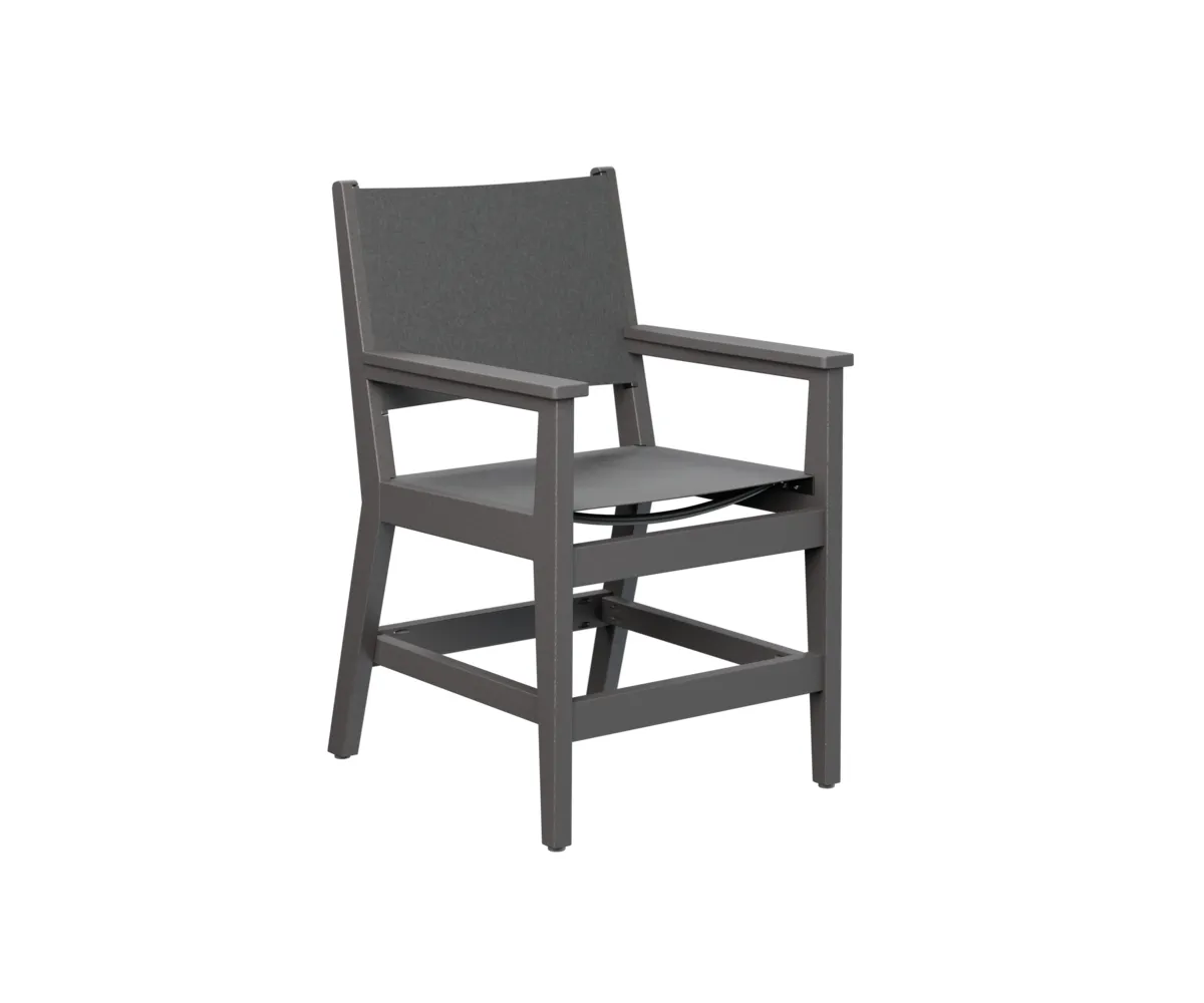 Mayhew Sling Dining Arm Chair by Berlin Gardens - Smoke Gray, Augustine Pewter Mayhew Sling Dining Arm Chair by Berlin Gardens - 191-MHSDAC2236