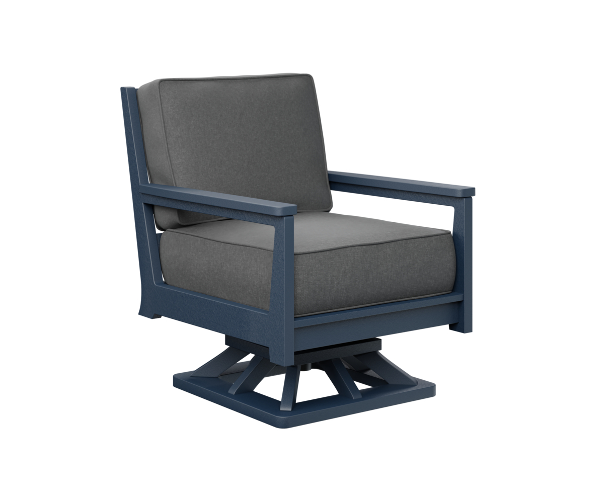 Mayhew Swivel Rocker by Berlin Gardens - 191-MHSR3034 - Navy Blue, Cast Slate Mayhew Swivel Rocker by Berlin Gardens - 191-MHSR3034 - 191-MHSR3034