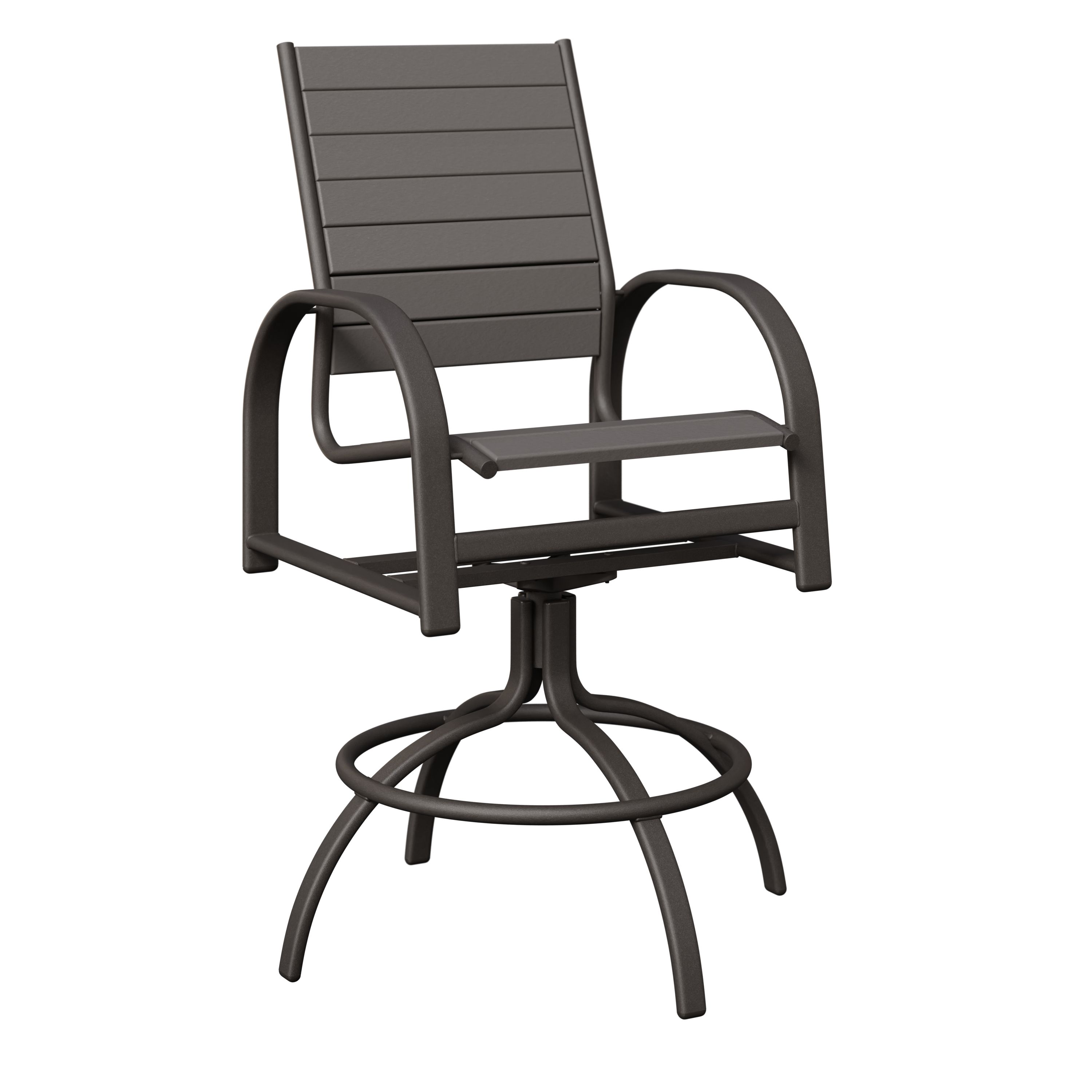 Murphy Aluminum+Poly Swivel Bar Chair by Berlin Gardens - 191-MSBP - Granite Speckle, Light Gray Murphy Aluminum+Poly Swivel Bar Chair by Berlin Gardens - 191-MSBP - 191-MSBP