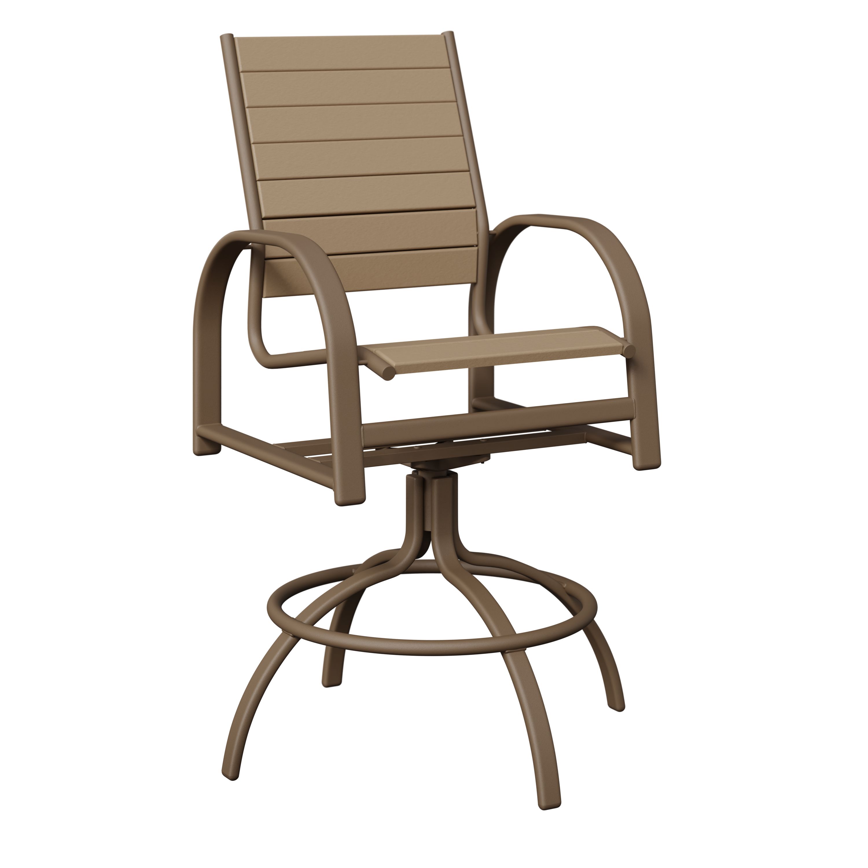 Murphy Aluminum+Poly Swivel Bar Chair by Berlin Gardens - 191-MSBP - Clay, Weatherwood Murphy Aluminum+Poly Swivel Bar Chair by Berlin Gardens - 191-MSBP - 191-MSBP