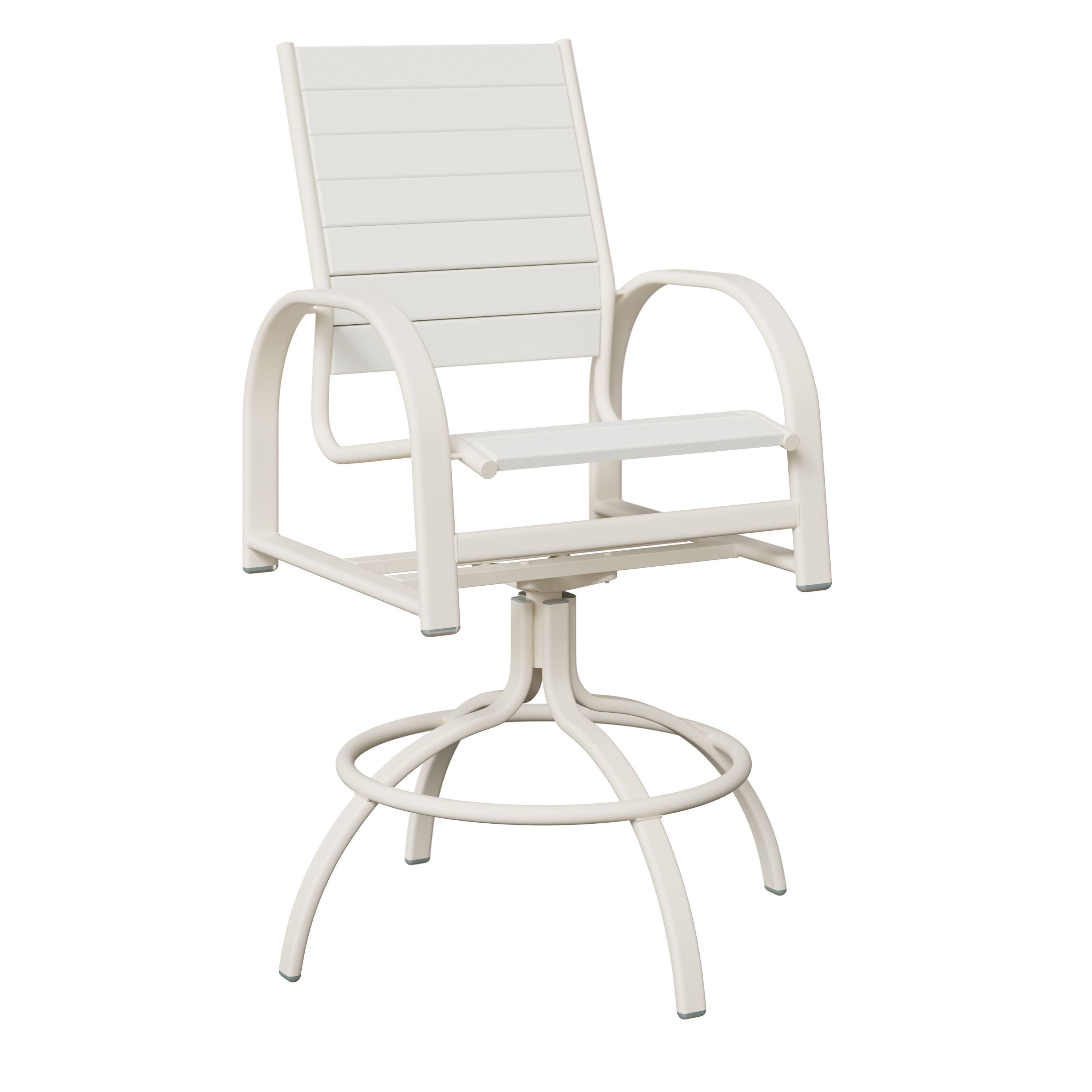 Murphy Aluminum+Poly Swivel Bar Chair by Berlin Gardens - 191-MSBP - White, White Murphy Aluminum+Poly Swivel Bar Chair by Berlin Gardens - 191-MSBP - 191-MSBP