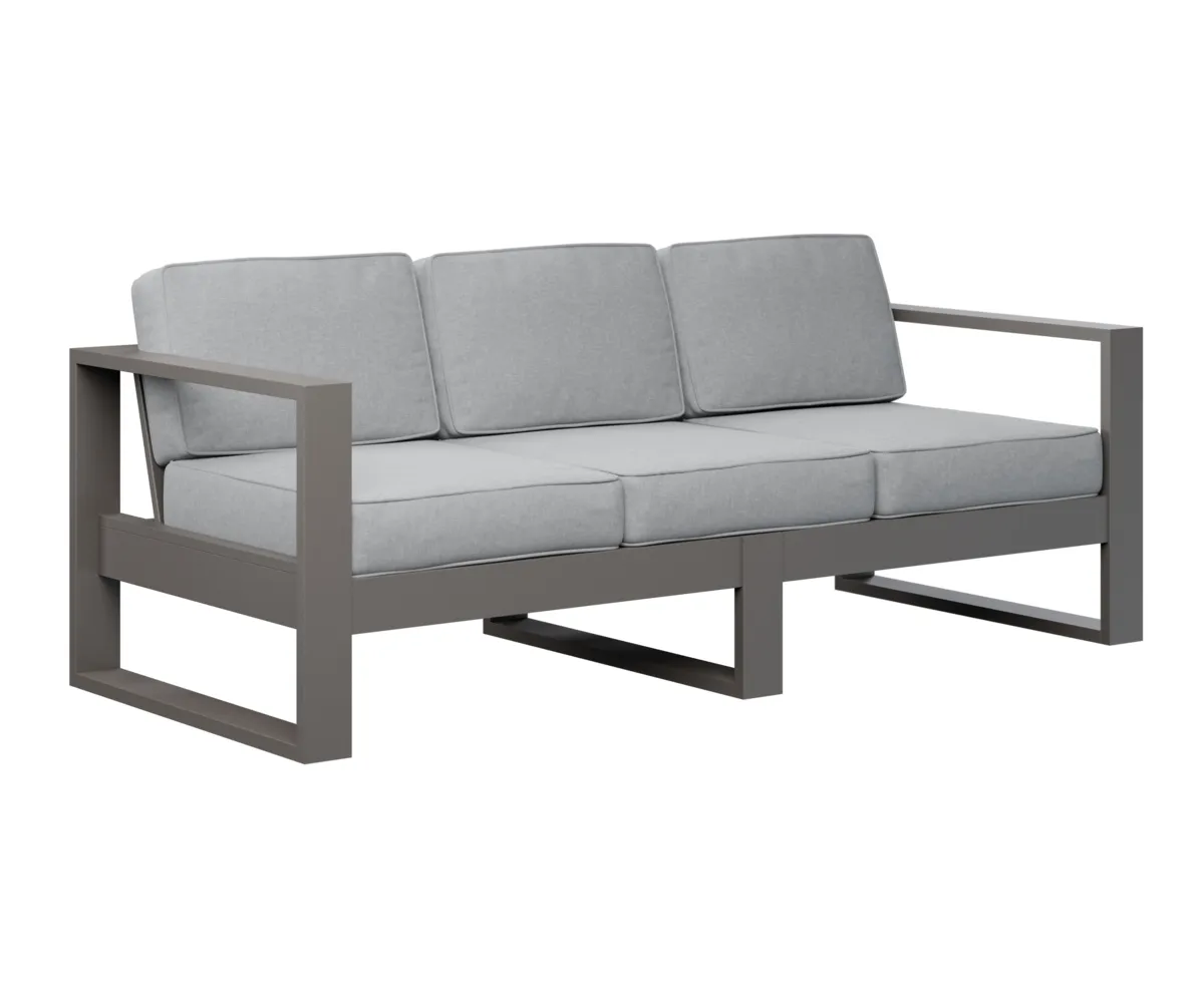 Nordic Sofa by Berlin Gardens - MGP Graphite, Canvas Granite Nordic Sofa by Berlin Gardens - 191-NS7424