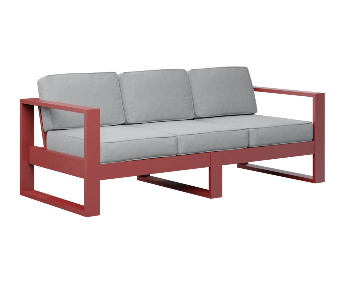Nordic Sofa by Berlin Gardens - MGP Red, Canvas Granite Nordic Sofa by Berlin Gardens - 191-NS7424