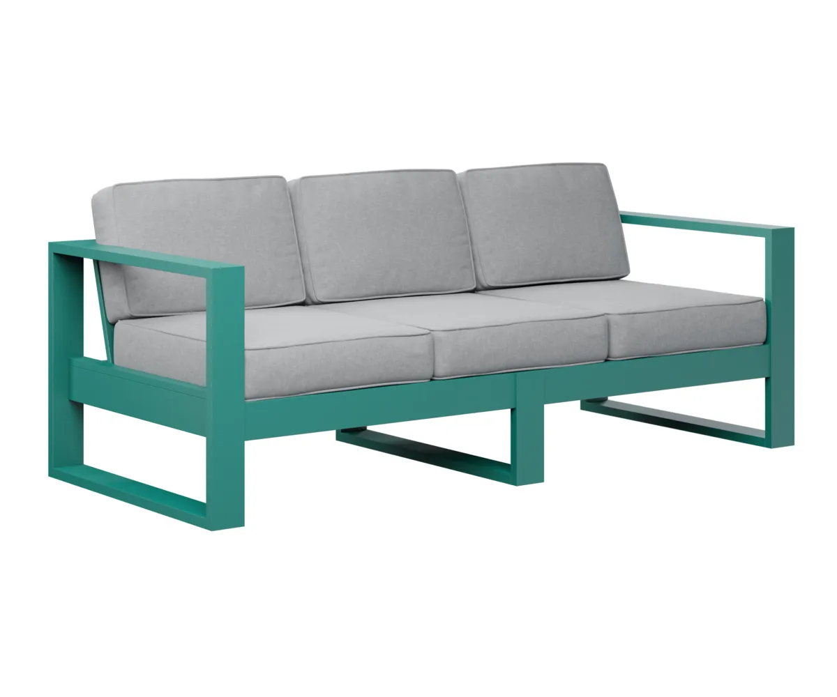 Nordic Sofa by Berlin Gardens - MGP Teal, Canvas Granite Nordic Sofa by Berlin Gardens - 191-NS7424