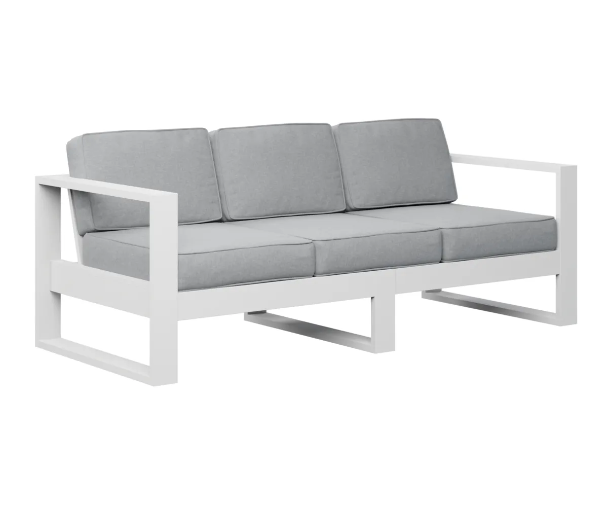 Nordic Sofa by Berlin Gardens - MGP White, Canvas Granite Nordic Sofa by Berlin Gardens - 191-NS7424