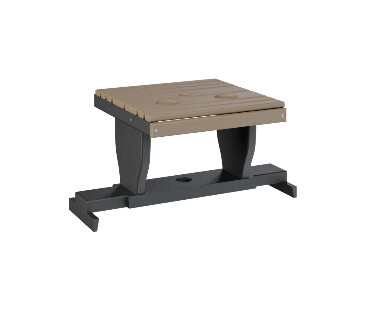 Gliding Settee Table by Berlin Gardens - Weatherwood, Black Gliding Settee Table by Berlin Gardens - 191-PGST2400