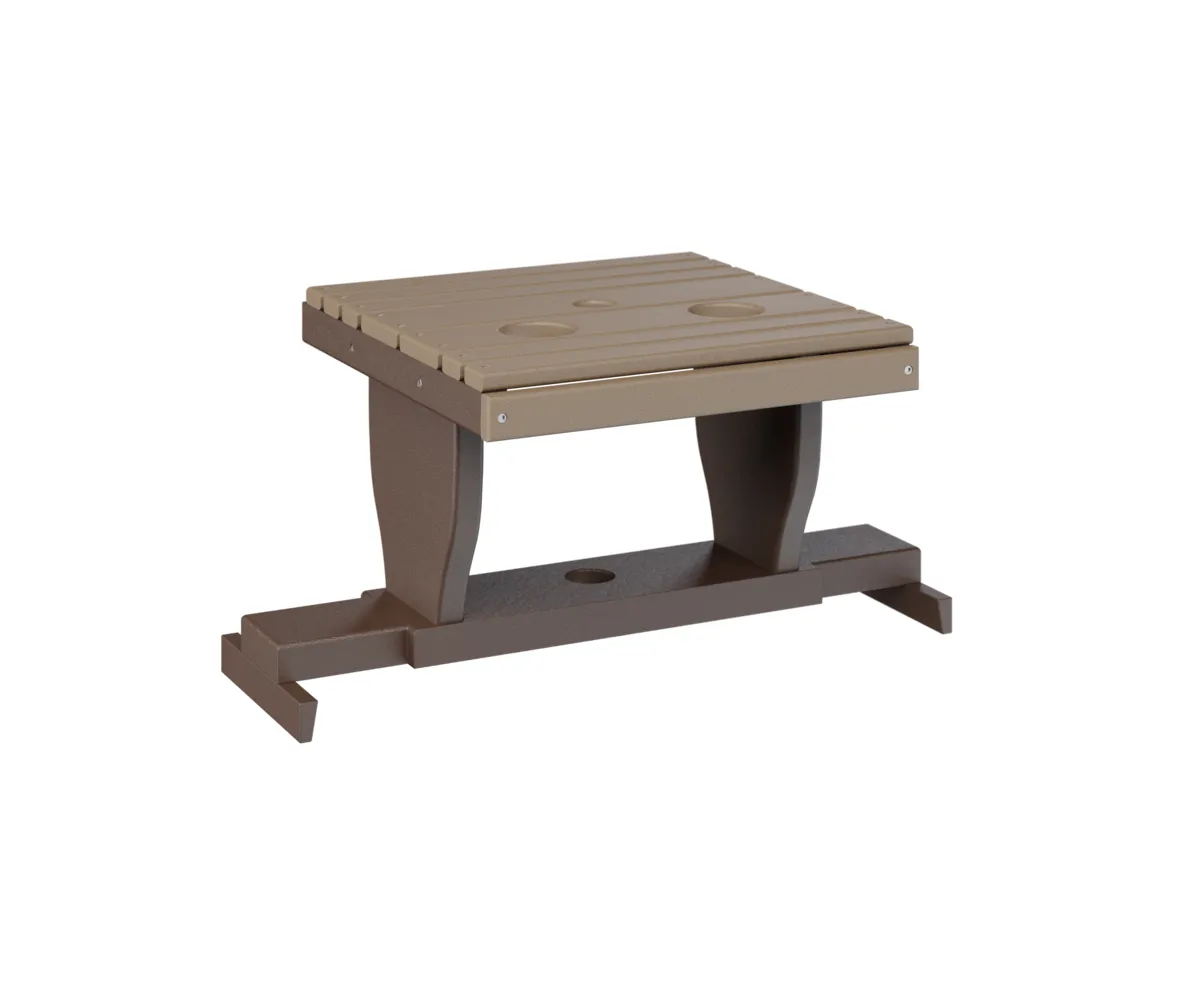 Gliding Settee Table by Berlin Gardens - Weatherwood, Chocolate Brown Gliding Settee Table by Berlin Gardens - 191-PGST2400