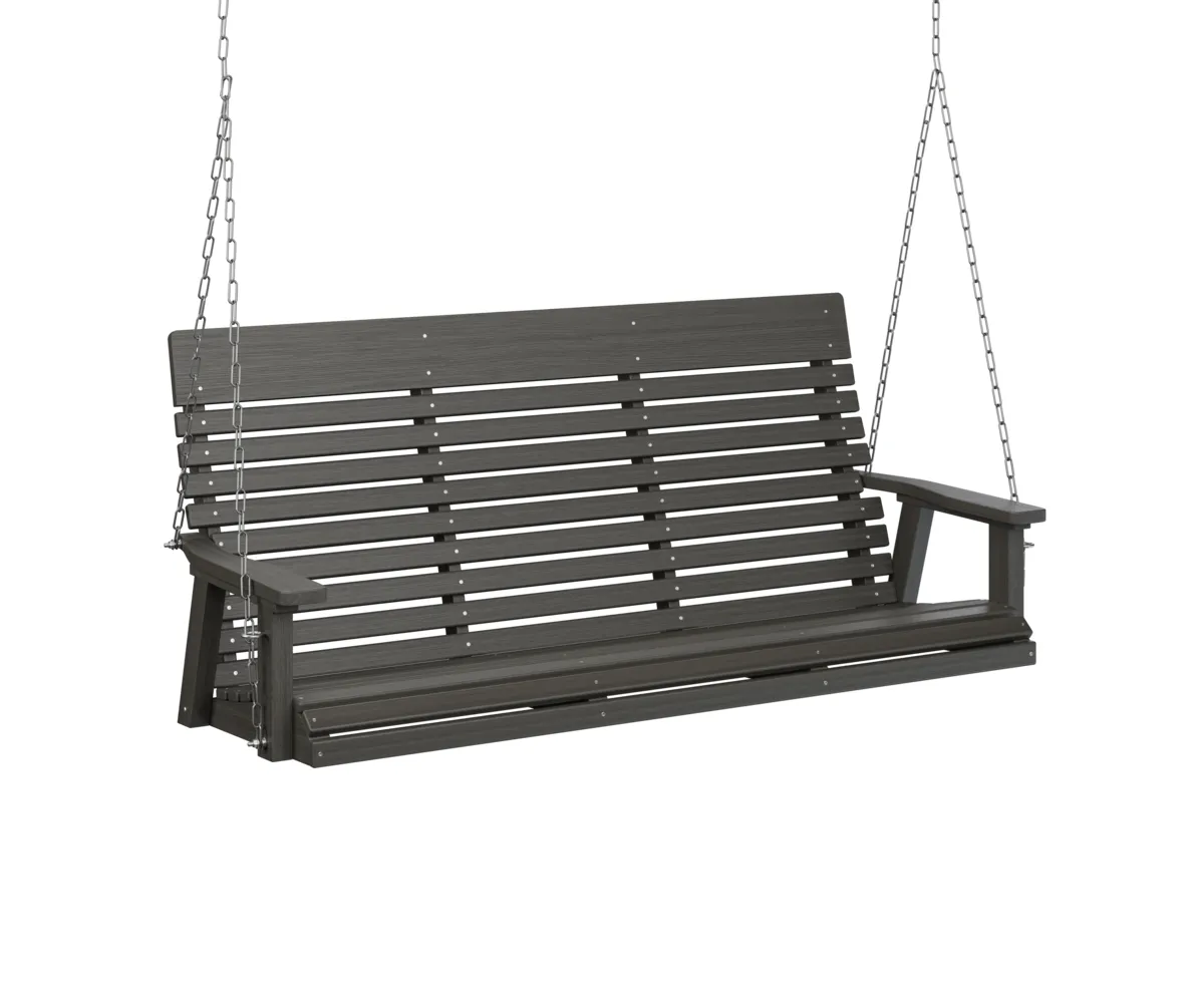Casual Back Three Seat Swing by Berlin Gardens - Coastal Gray, Coastal Gray Casual Back Three Seat Swing by Berlin Gardens - 191-PLTS6000SS