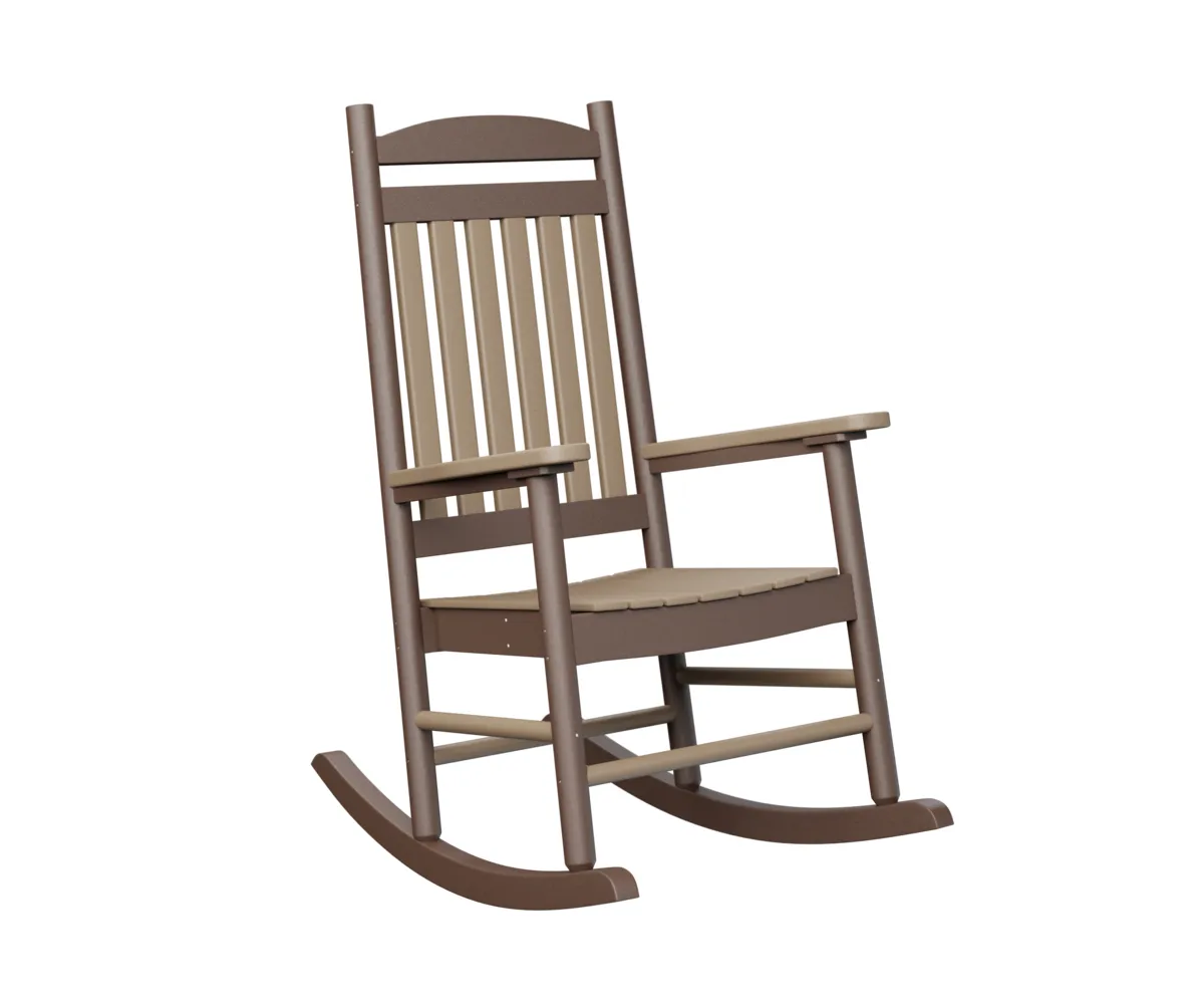 Porch Rocker by Berlin Gardens - Weatherwood, Chocolate Brown Porch Rocker by Berlin Gardens - 191-PR2545