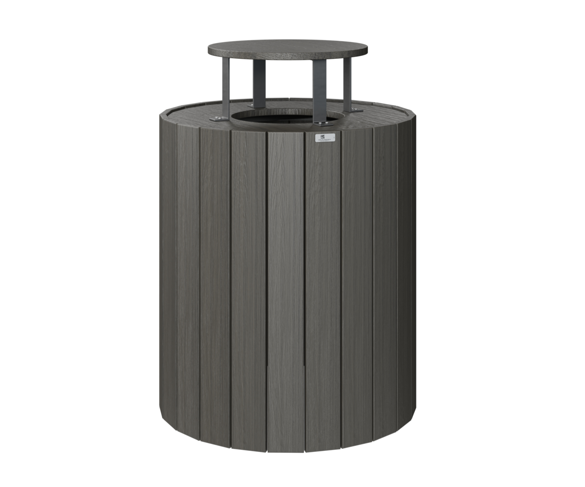 Rain Guard for Round Trash Can by Berlin Gardens - 191-RG717 - Coastal Gray Rain Guard for Round Trash Can by Berlin Gardens - 191-RG717 - 191-RG717