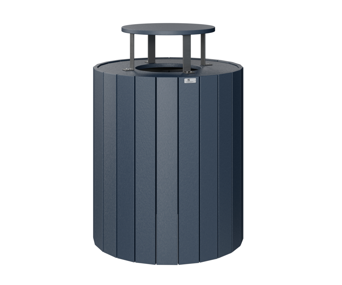 Rain Guard for Round Trash Can by Berlin Gardens - 191-RG717 - Navy Blue Rain Guard for Round Trash Can by Berlin Gardens - 191-RG717 - 191-RG717