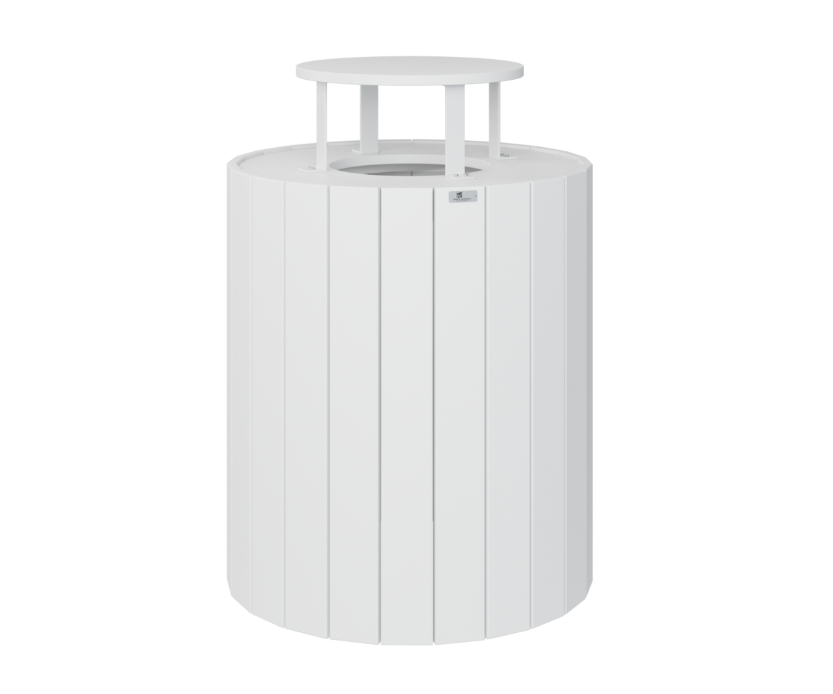 Rain Guard for Round Trash Can by Berlin Gardens - 191-RG717 - White Rain Guard for Round Trash Can by Berlin Gardens - 191-RG717 - 191-RG717