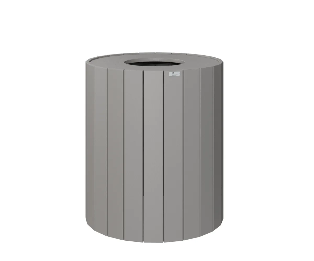 32 Gal Round Trash Can by Berlin Gardens - Light Gray 32 Gal Round Trash Can by Berlin Gardens - 191-RTC32