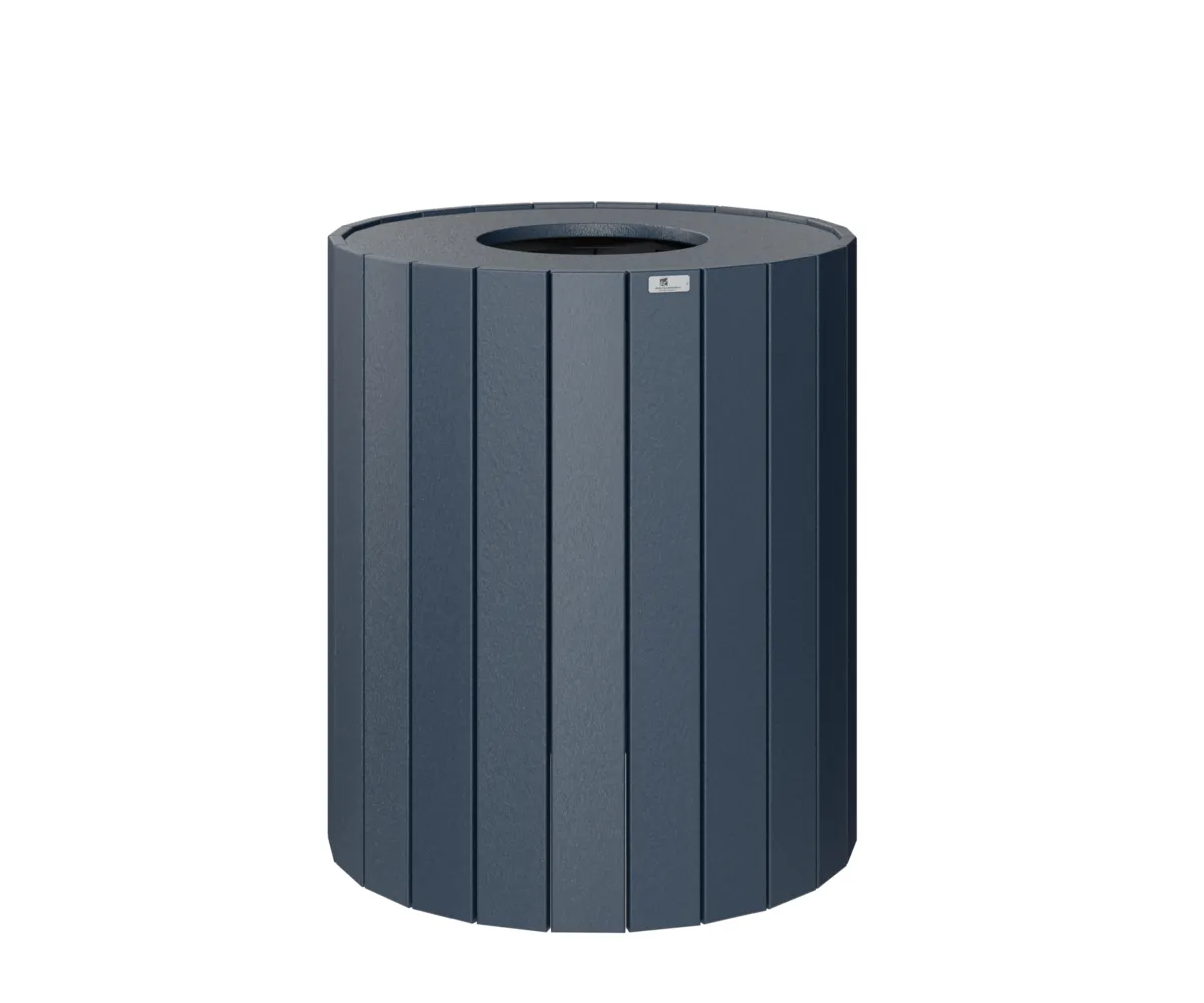 32 Gal Round Trash Can by Berlin Gardens - Navy Blue 32 Gal Round Trash Can by Berlin Gardens - 191-RTC32