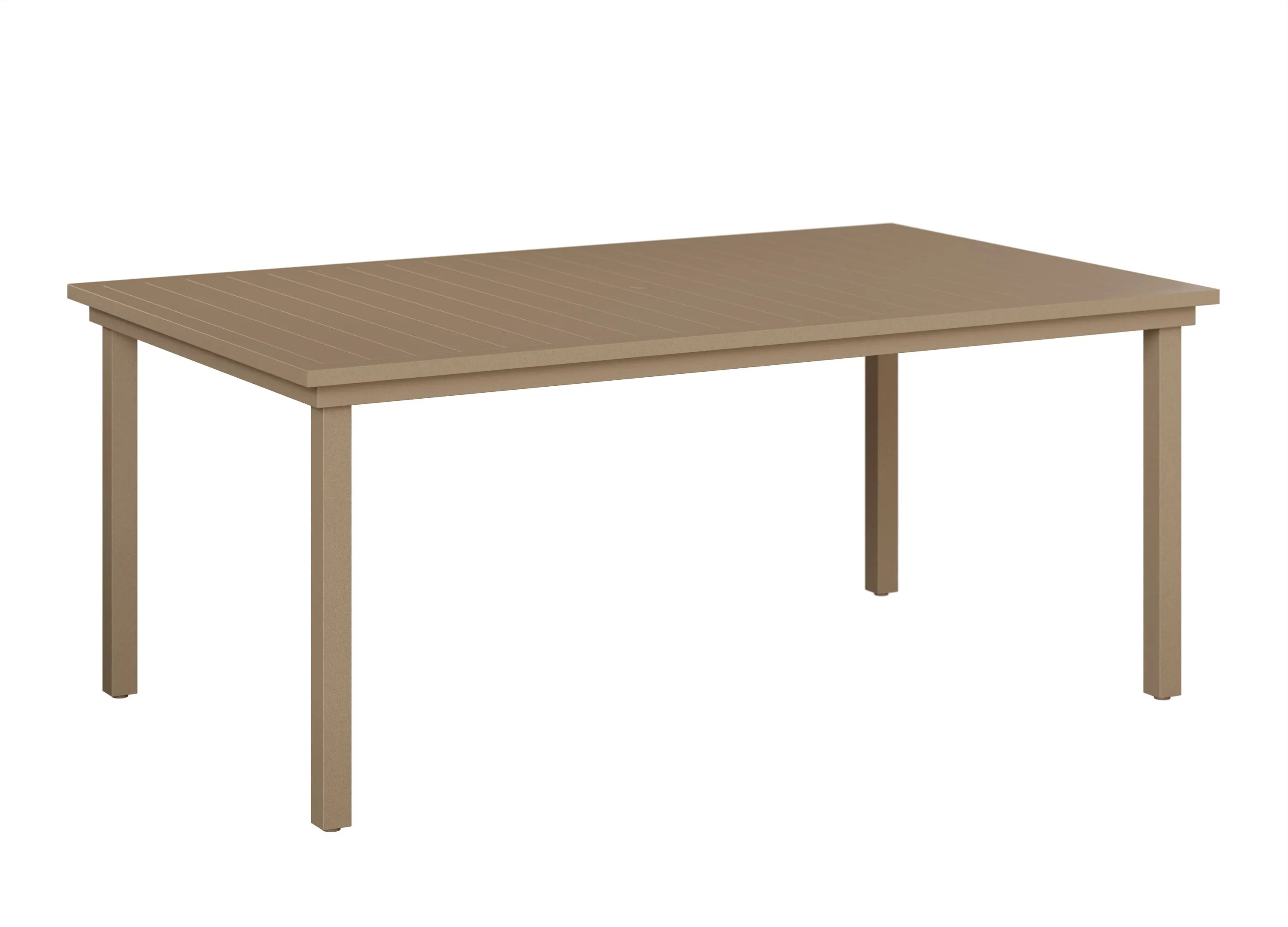 Vida 44" X 73" Aluminum Dining Table by Berlin Gardens - Oak Wood Vein Vida 44" X 73" Aluminum Dining Table by Berlin Gardens - 191-VART4473D