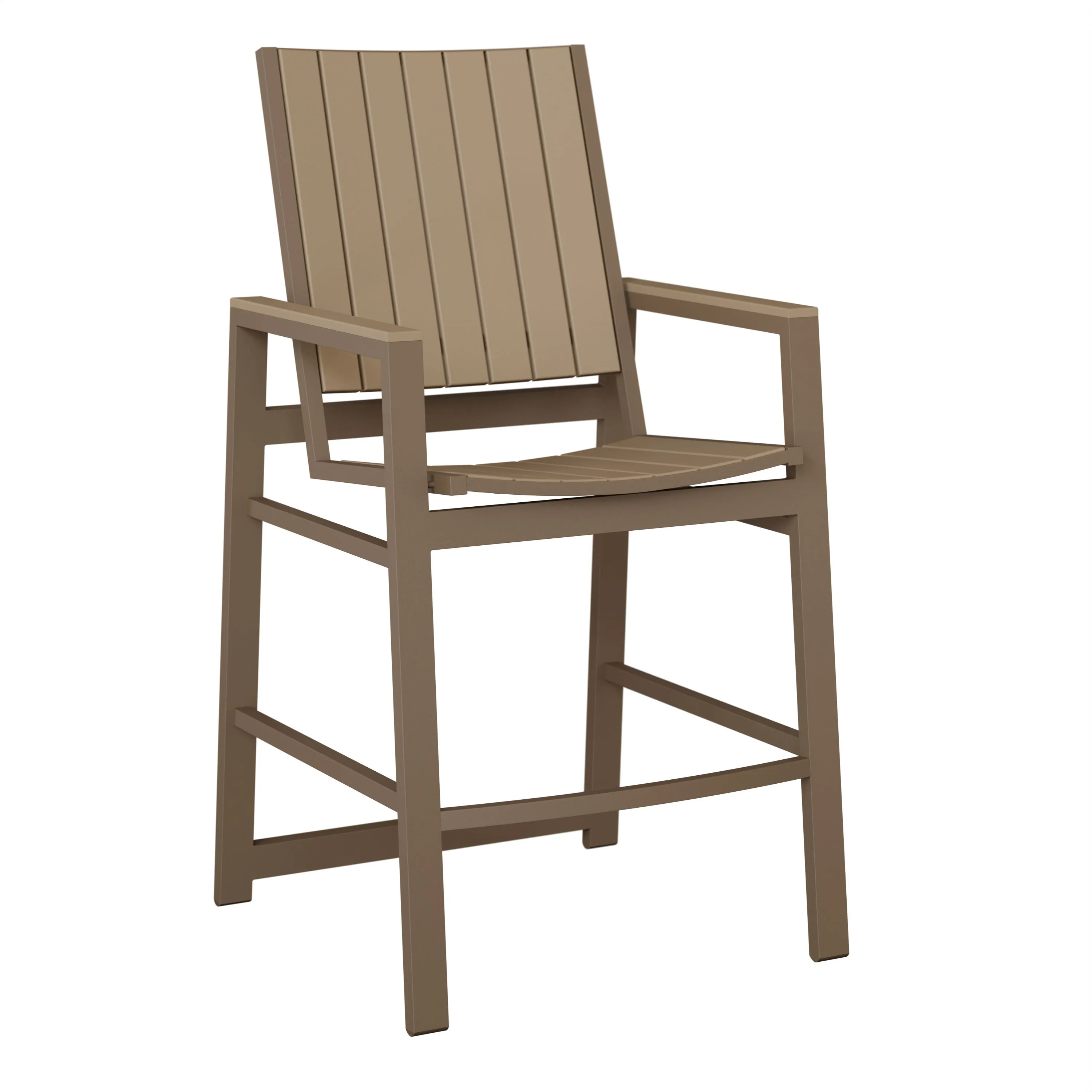 Vida Aluminum+Poly Bar Chair by Berlin Gardens - Clay, Weatherwood Vida Aluminum+Poly Bar Chair by Berlin Gardens - 191-VBP