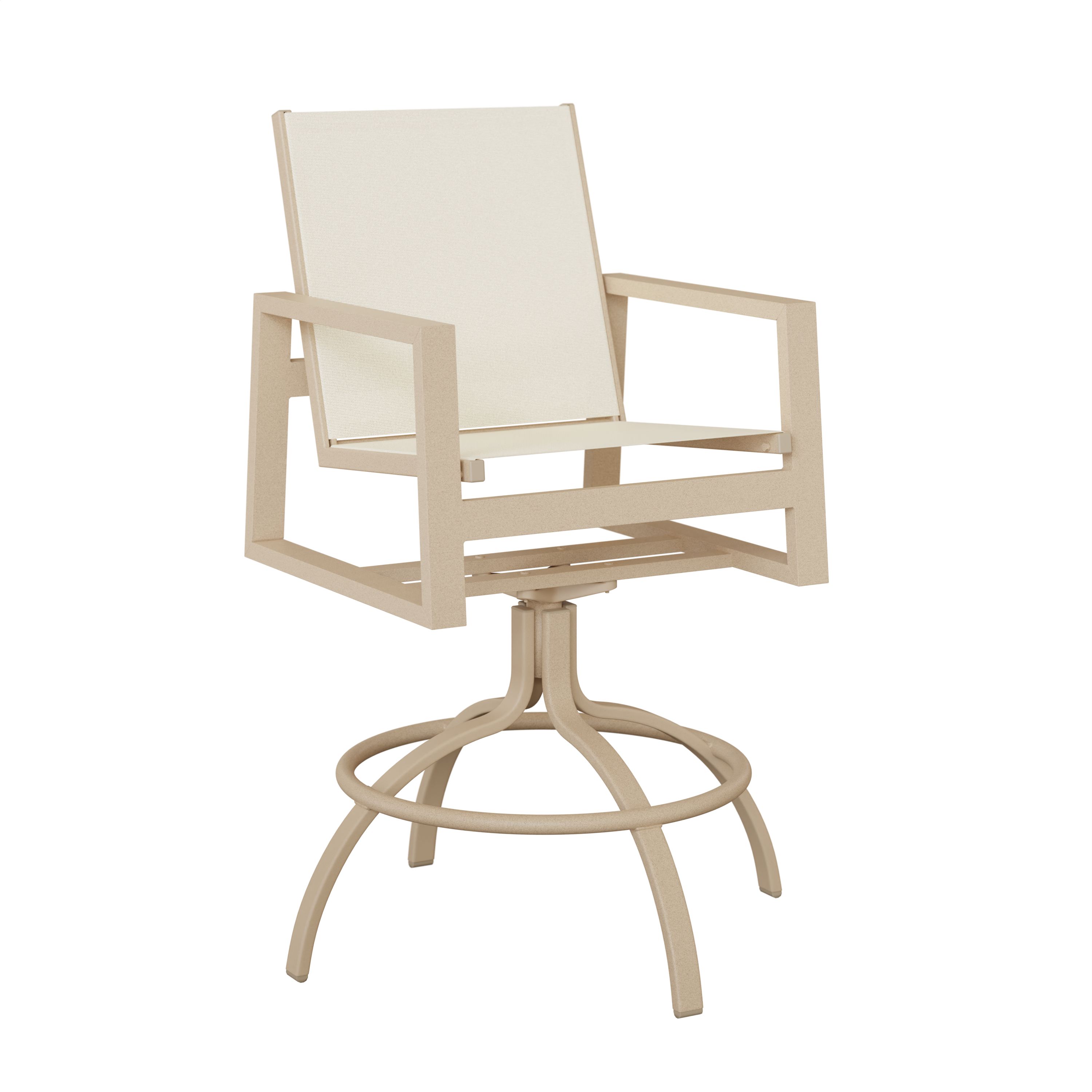 Vida Aluminum+Sling Swivel Bar Chair by Berlin Gardens - 191-VSBS - Luna Multi, Sailing Salt, None Vida Aluminum+Sling Swivel Bar Chair by Berlin Gardens - 191-VSBS - 191-VSBS