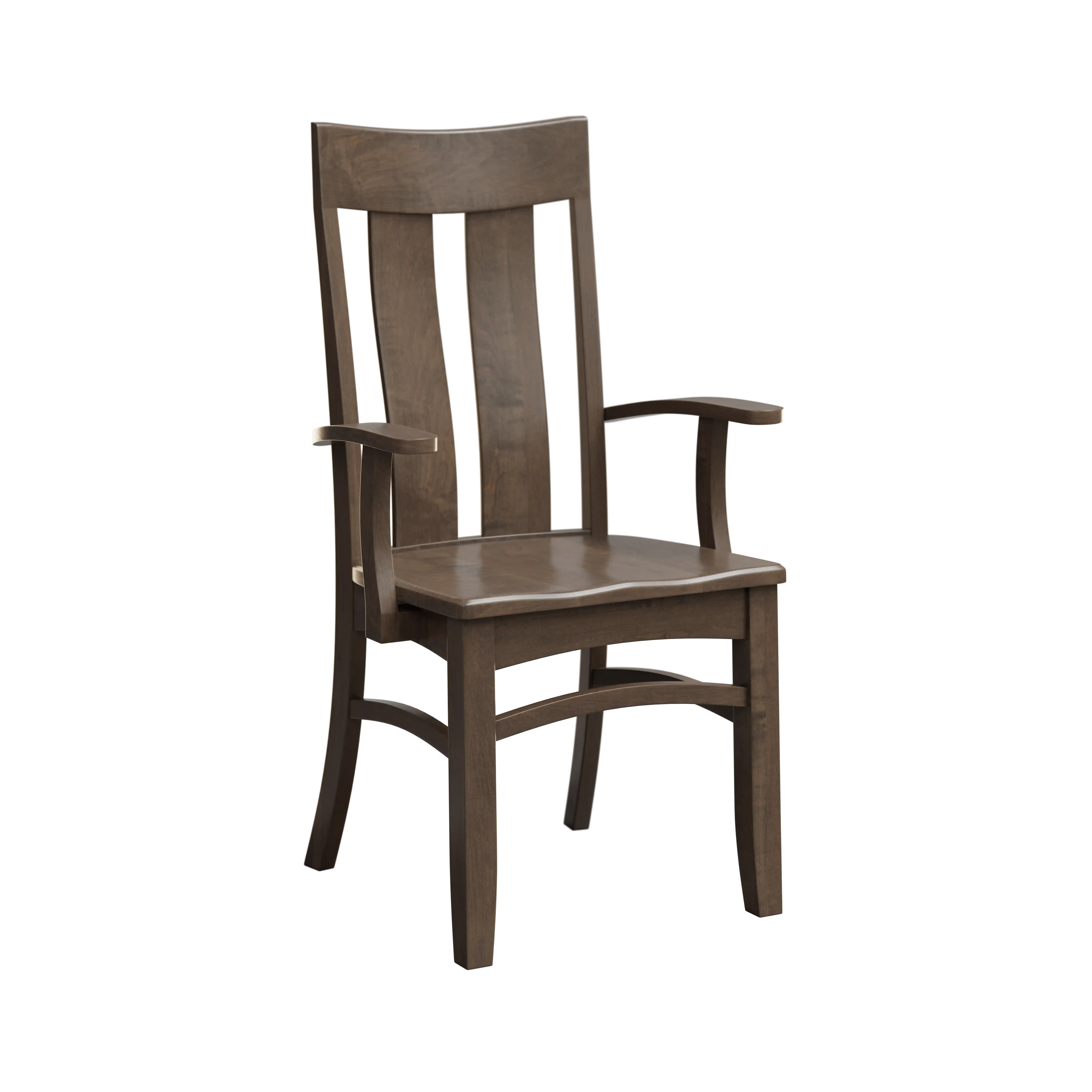 Amish Ashley Solid Hardwood Dining Arm Chair - No, , , , , Brown Maple, Carbon Amish Ashley Solid Hardwood Dining Arm Chair - 281-034-XXZ