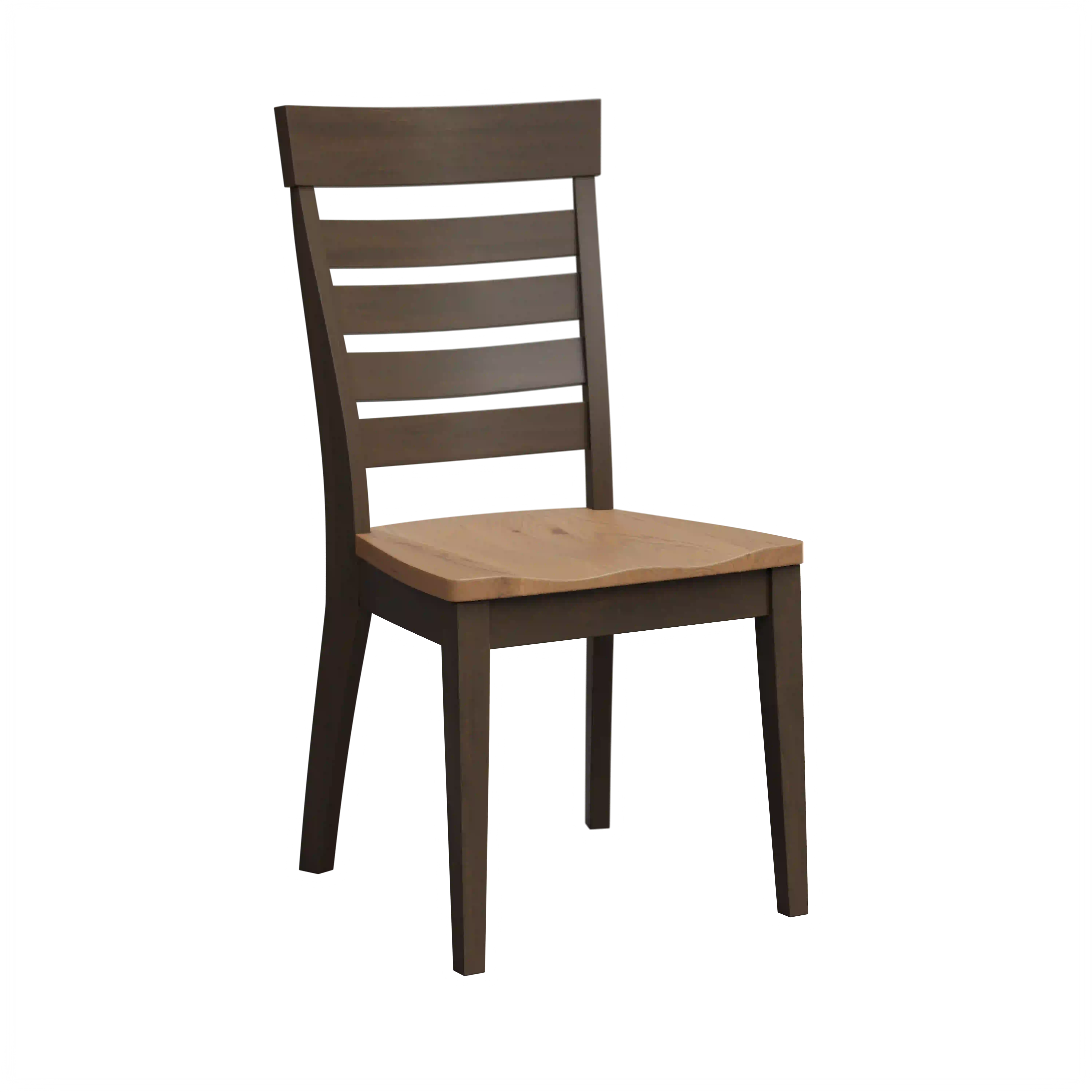 Amish Parma Solid Hardwood Dining Side Chair - yes, Rustic White Oak, Seashell, Brown Maple, Charwood, , Amish Parma Solid Hardwood Dining Side Chair - 281-038-MPZ