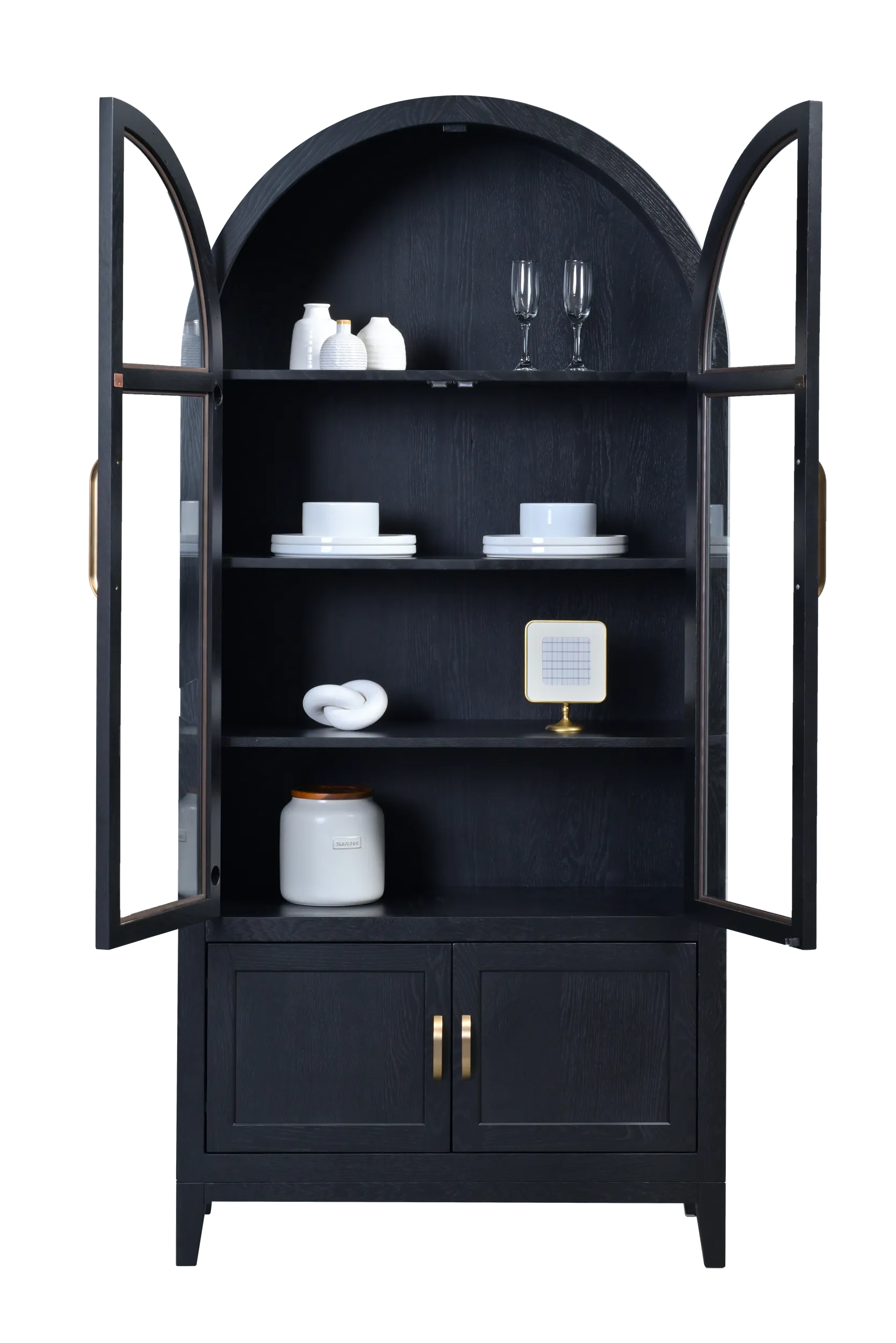 Amish Durham Solid Hardwood Display Cabinet - No, , , , , Rustic White Oak, FC11047 Ebony, Bronze Pulls, 484-192224-SBZ, Bronze Pulls, 484-396-SBZ Amish Durham Solid Hardwood Display Cabinet - 281-428-15841618