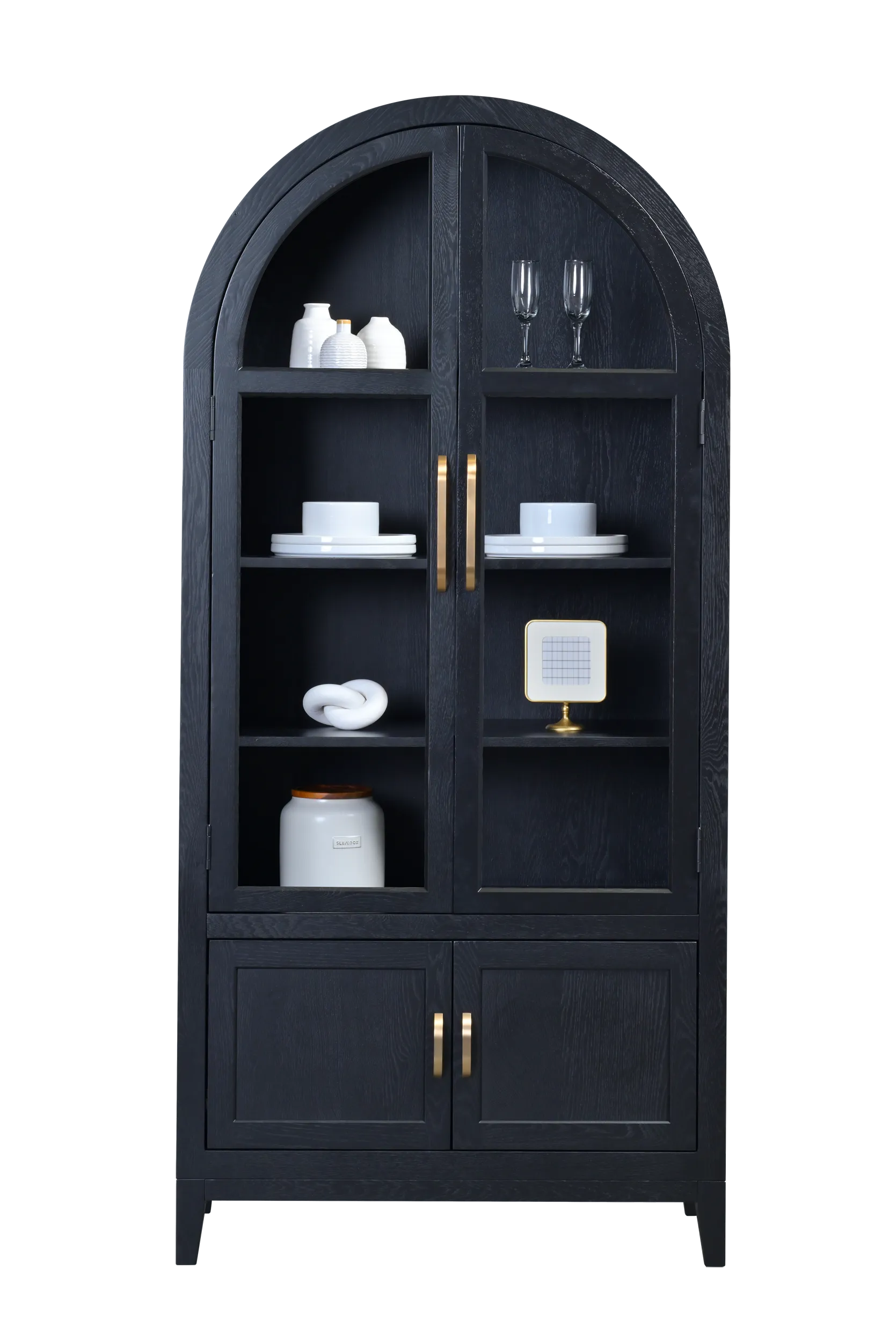 Amish Durham Solid Hardwood Display Cabinet - No, , , , , Rustic White Oak, FC11047 Ebony, Bronze Pulls, 484-192224-SBZ, Bronze Pulls, 484-396-SBZ Amish Durham Solid Hardwood Display Cabinet - 281-428-15841618