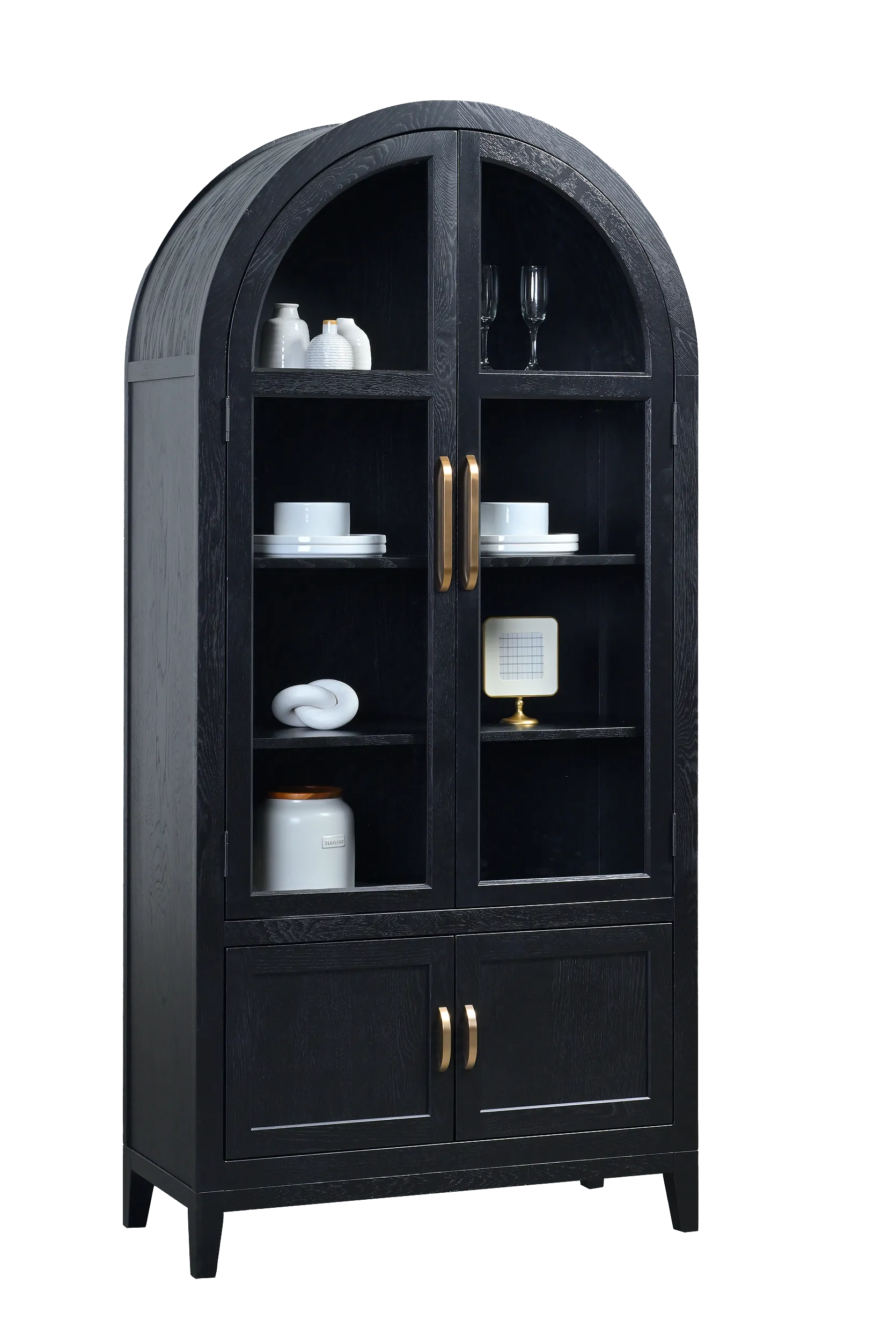 Amish Durham Solid Hardwood Display Cabinet - No, , , , , Rustic White Oak, FC11047 Ebony, Bronze Pulls, 484-192224-SBZ, Bronze Pulls, 484-396-SBZ Amish Durham Solid Hardwood Display Cabinet - 281-428-15841618