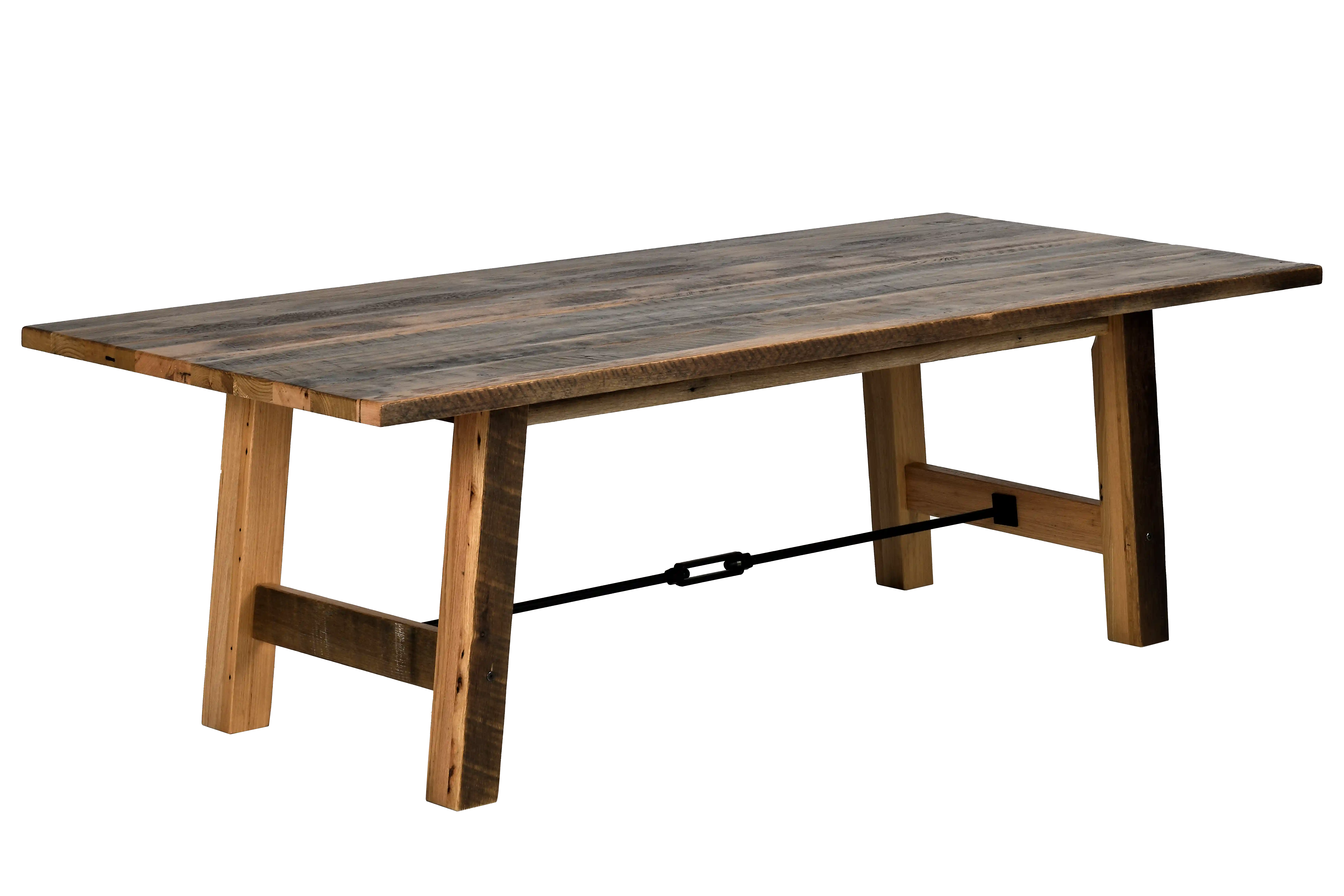 Amish Cleveland Solid Hardwood Dining Table - No, , 42'' x 96'' x 30'' Solid Top, , , , , Barnwood, Clear Amish Cleveland Solid Hardwood Dining Table - 281-461-QXYIB