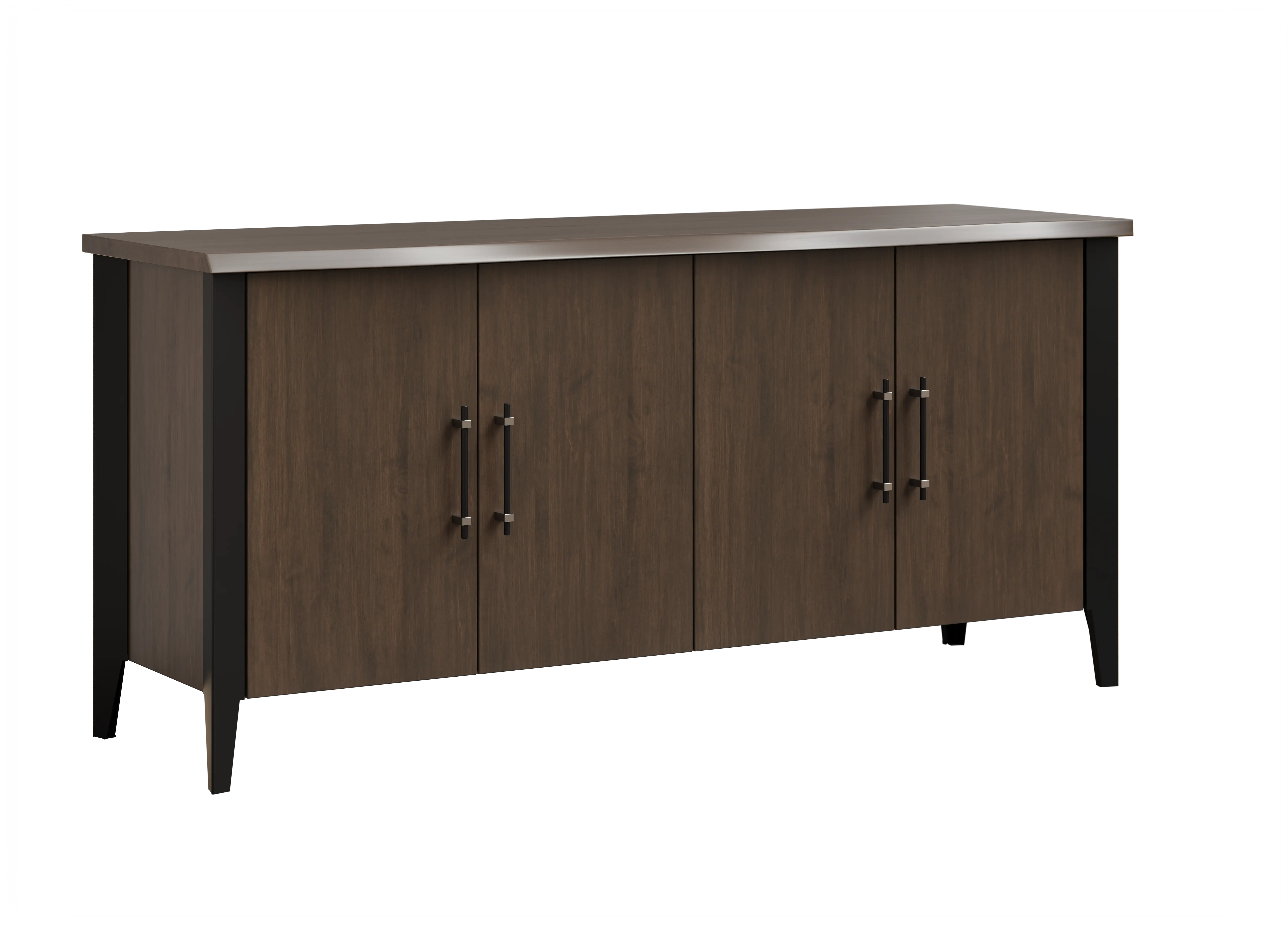 Amish Uptown Solid Hardwood Dining Server - No, , , , , Brown Maple, FC24427 Shadow, Black Pulls, 478-160-MBBG Amish Uptown Solid Hardwood Dining Server - 281-478-055667
