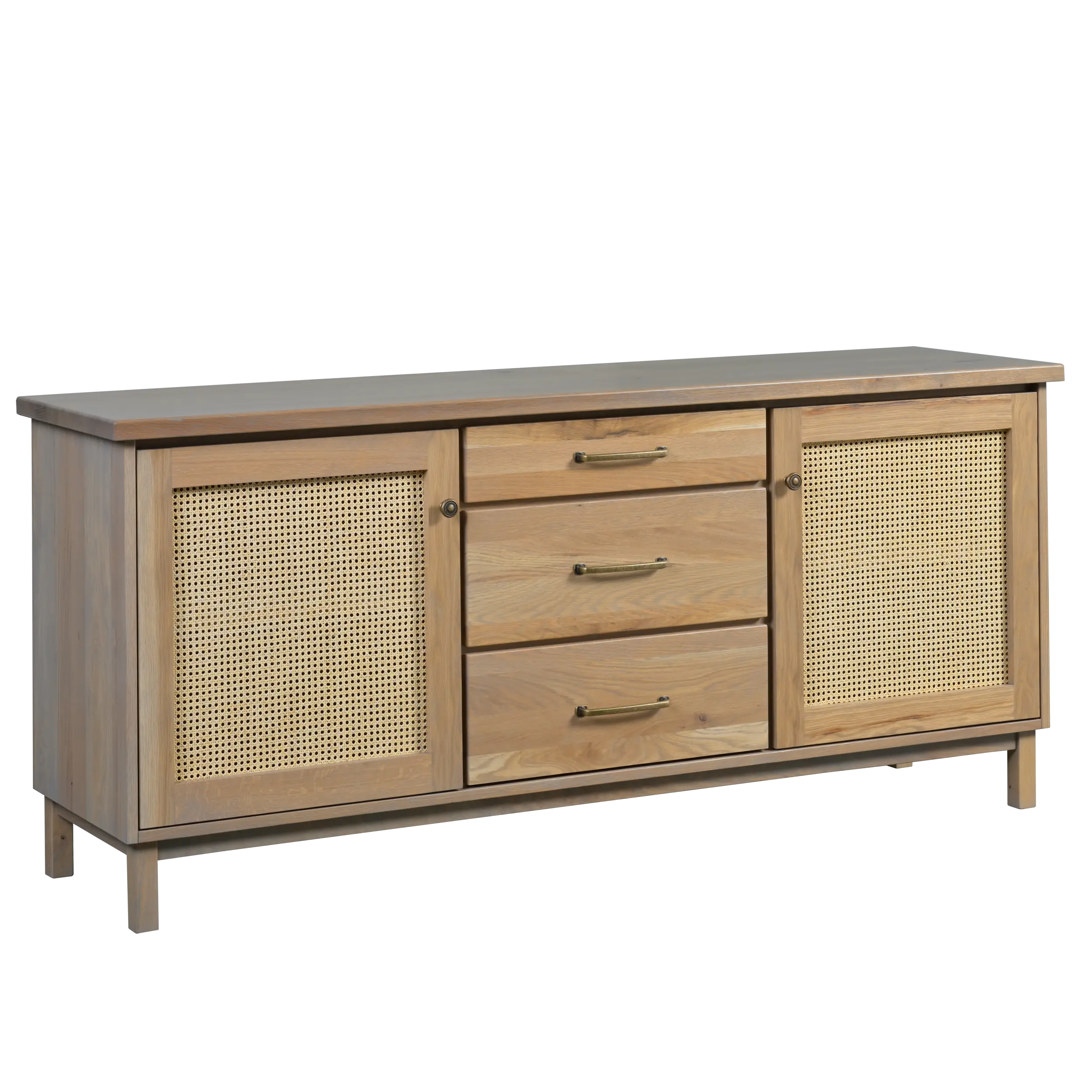 Amish Provence Solid Hardwood Dining Server - No, , , , , Rustic White Oak, Seashell, Bronze Knobs, K117-ABMD, Bronze Pulls, MO6373-160-ABM-D Amish Provence Solid Hardwood Dining Server - 281-510-054265