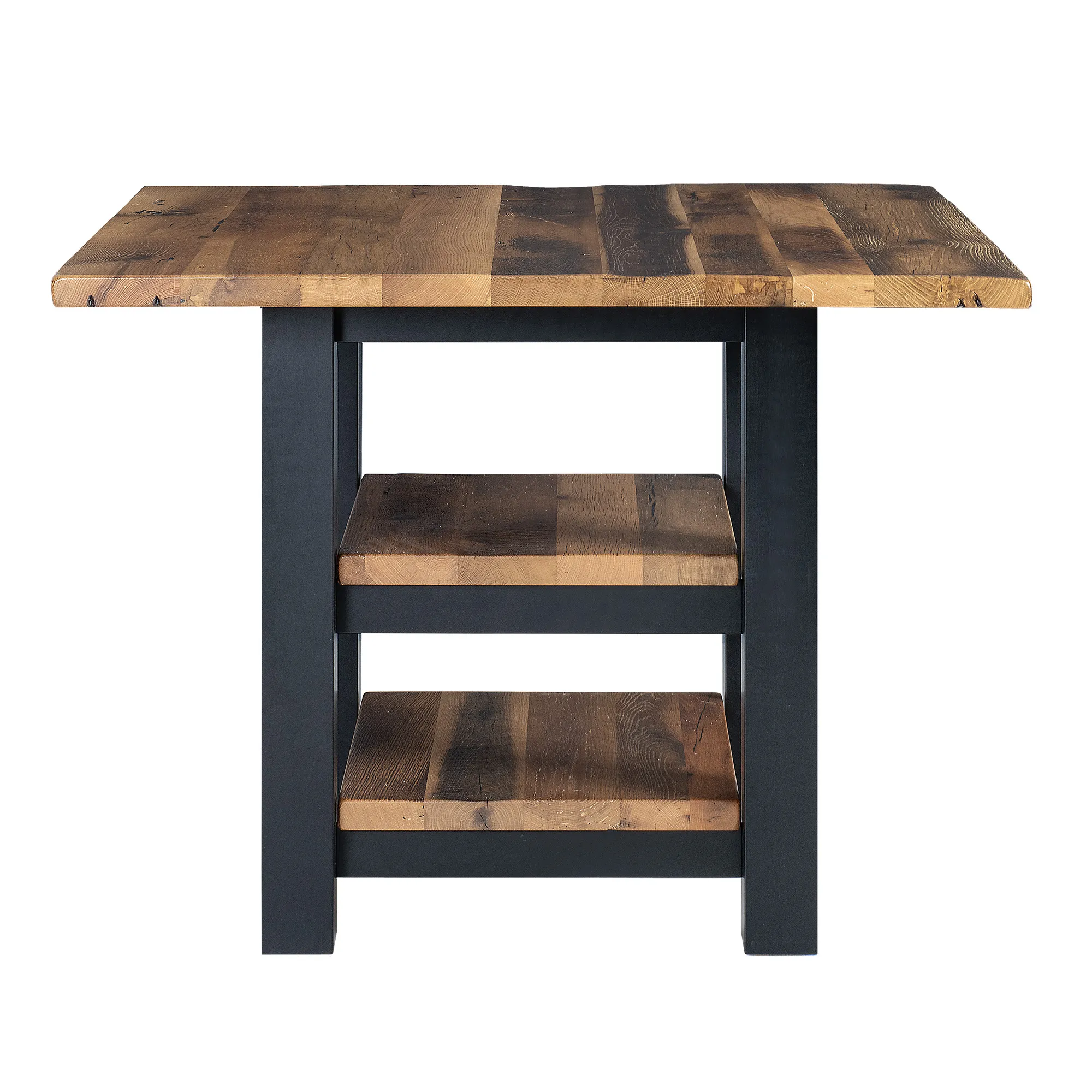Amish Franklin Solid Hardwood Counter-Height Dining Table - Yes, 48'' x 48'' x 36'' Solid Top, , Brown Maple, FC11047 Ebony, Barnwood, Clear, , Amish Franklin Solid Hardwood Counter-Height Dining Table - 281-517-QXYIB