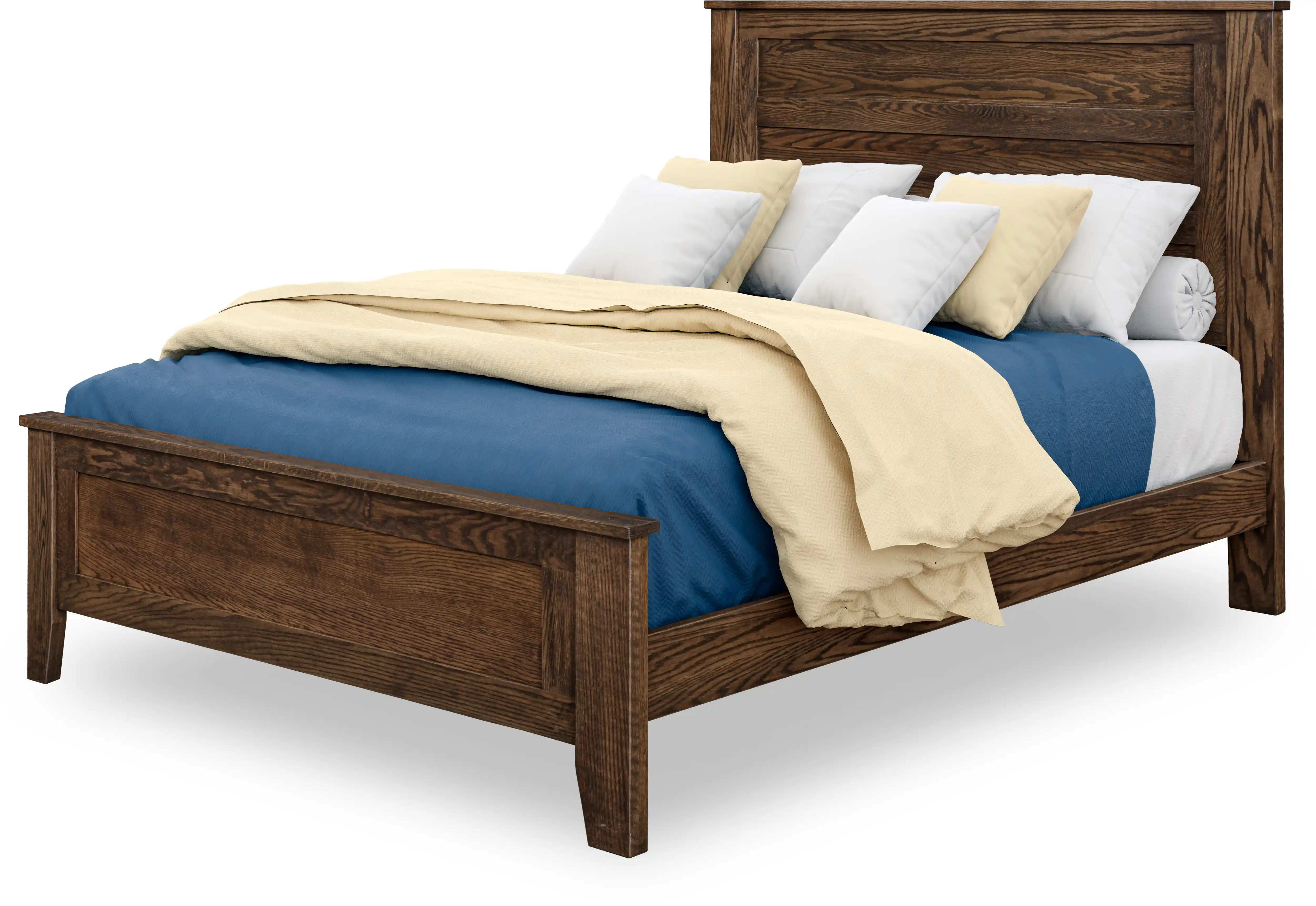 Madison Bed - Oak, Charwood, Queen with High Footboard Madison Bed - 310-Q-YBA
