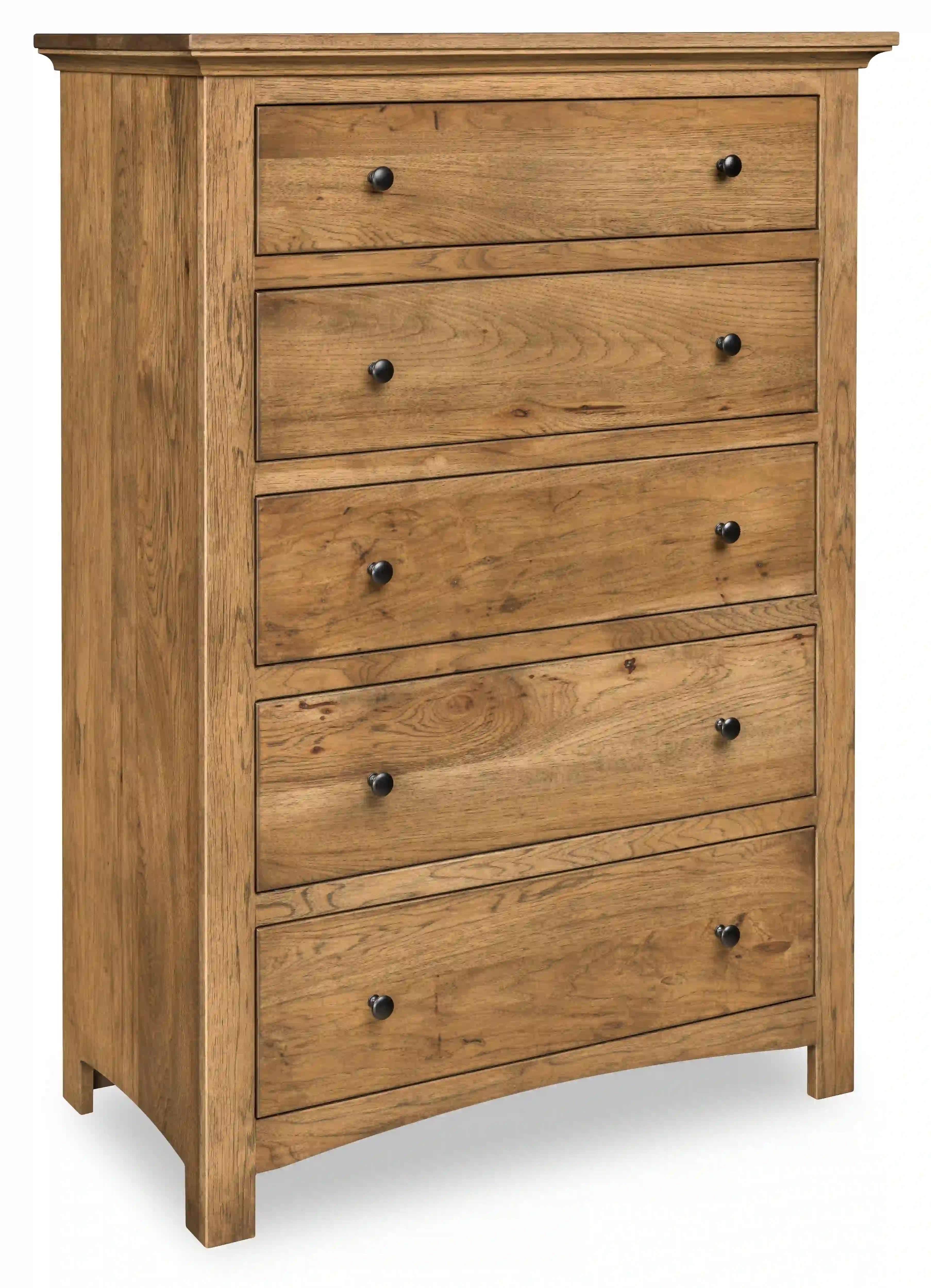 Canton Tall Chest - No, , , , , Rustic Hickory, OCS119 Cappuccino, Black Knobs, 53005-FB, Black Knobs, 53005-FB Canton Tall Chest - 310-T-355
